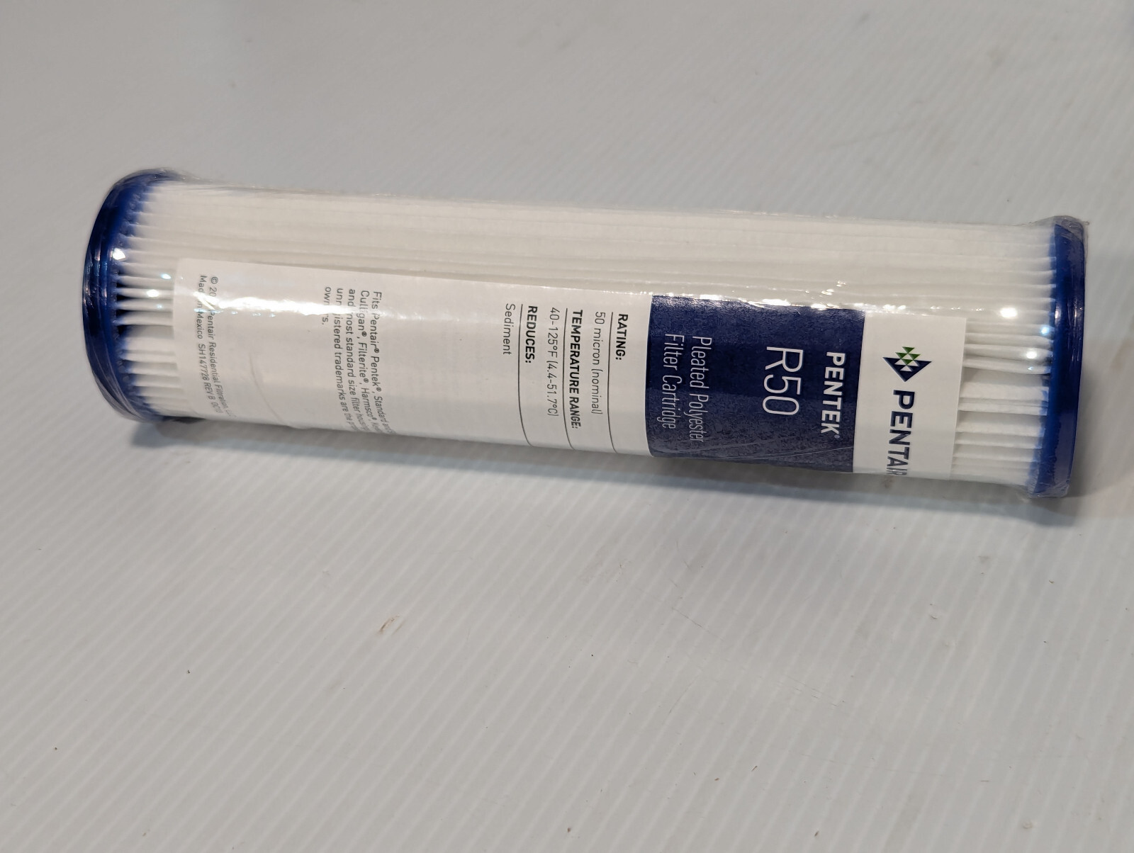 Lot of 4: Asstd. Pentair Pentek R30, R50 Pleated Filter Cartridges, 30-50 micron