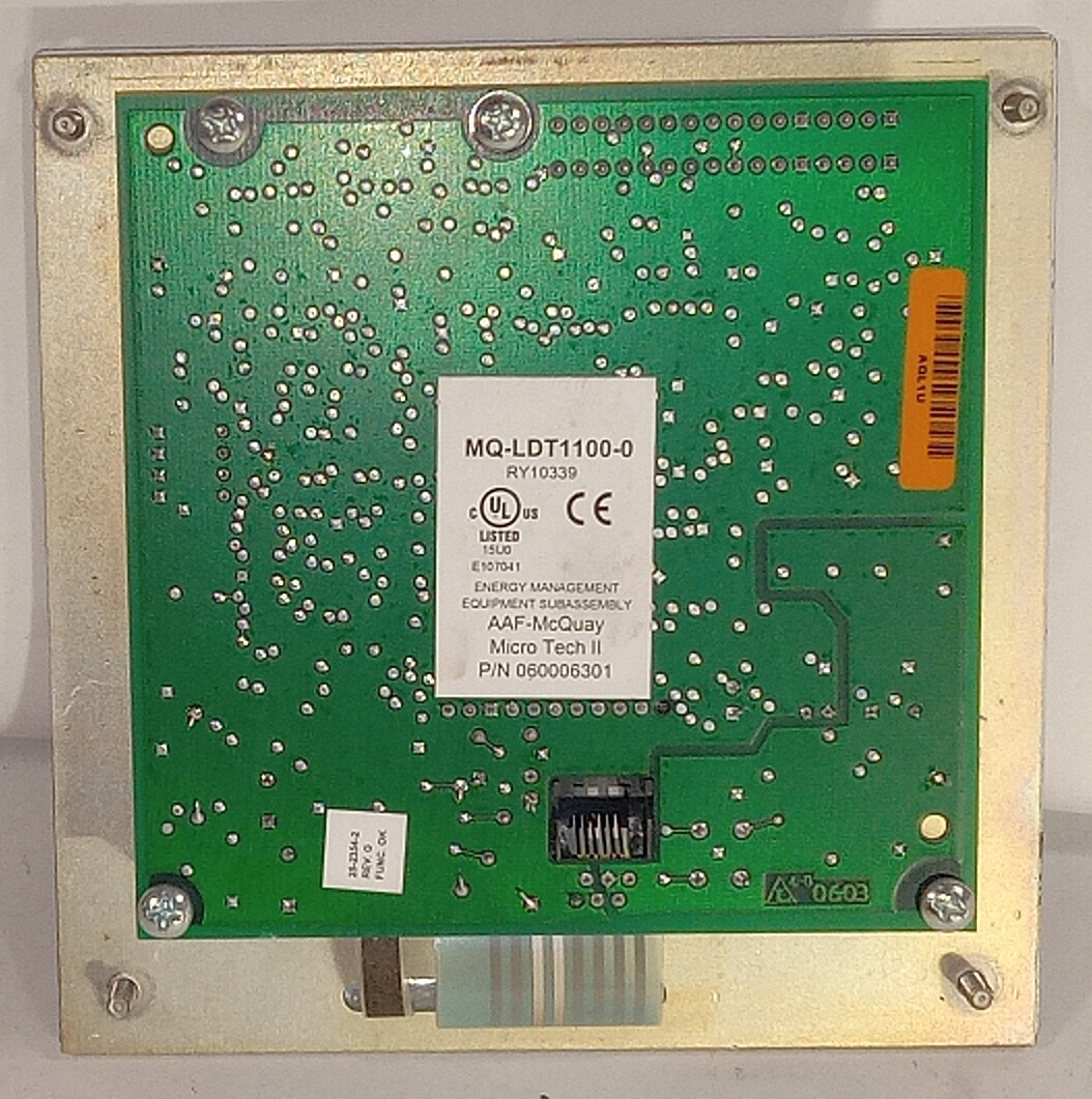 1 USED JOHNSON CONTROLS MQ-LDT1100-0 MICROTECH II CONTROLLER KEYPAD *MAKE OFFER*