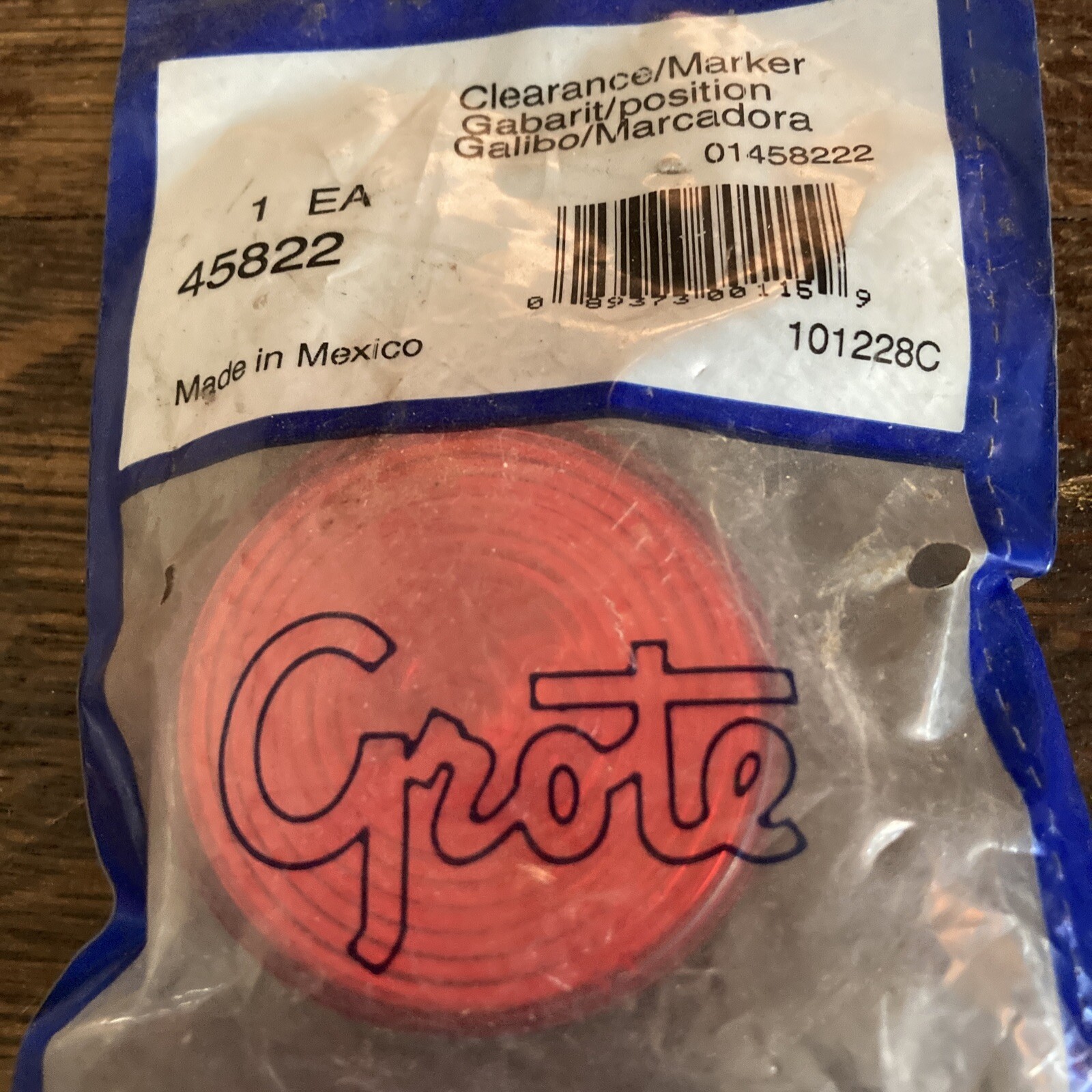 Grote 45822 Clr/Marker Lamp – 2 Diameter – Red – Sealed W/Optic Lens