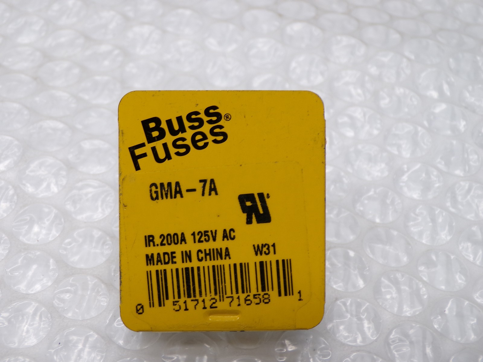 BUSSMANN GMA-7A FUSE PKG OF 4 NSMP