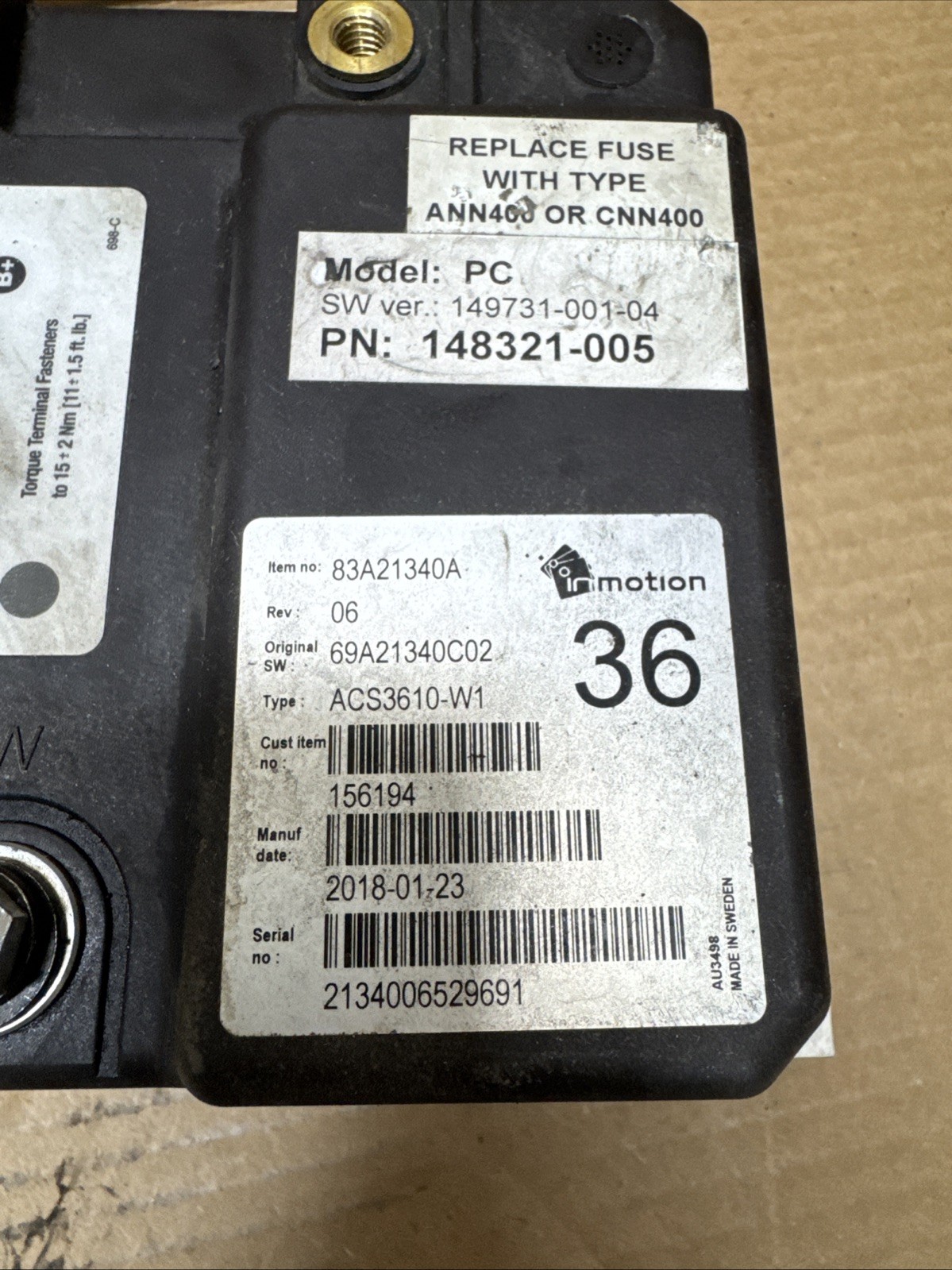 USSP Crown Access 3 Control Module PE 148321-005 83A21340A ACS3610-W1