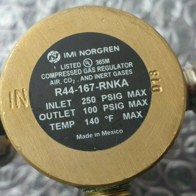 NORGREN R44-167-RNKA REGULATOR W/ CRN0G8703.5C RELIEF VALVE W/ 9071 1/8 AIR TOOL