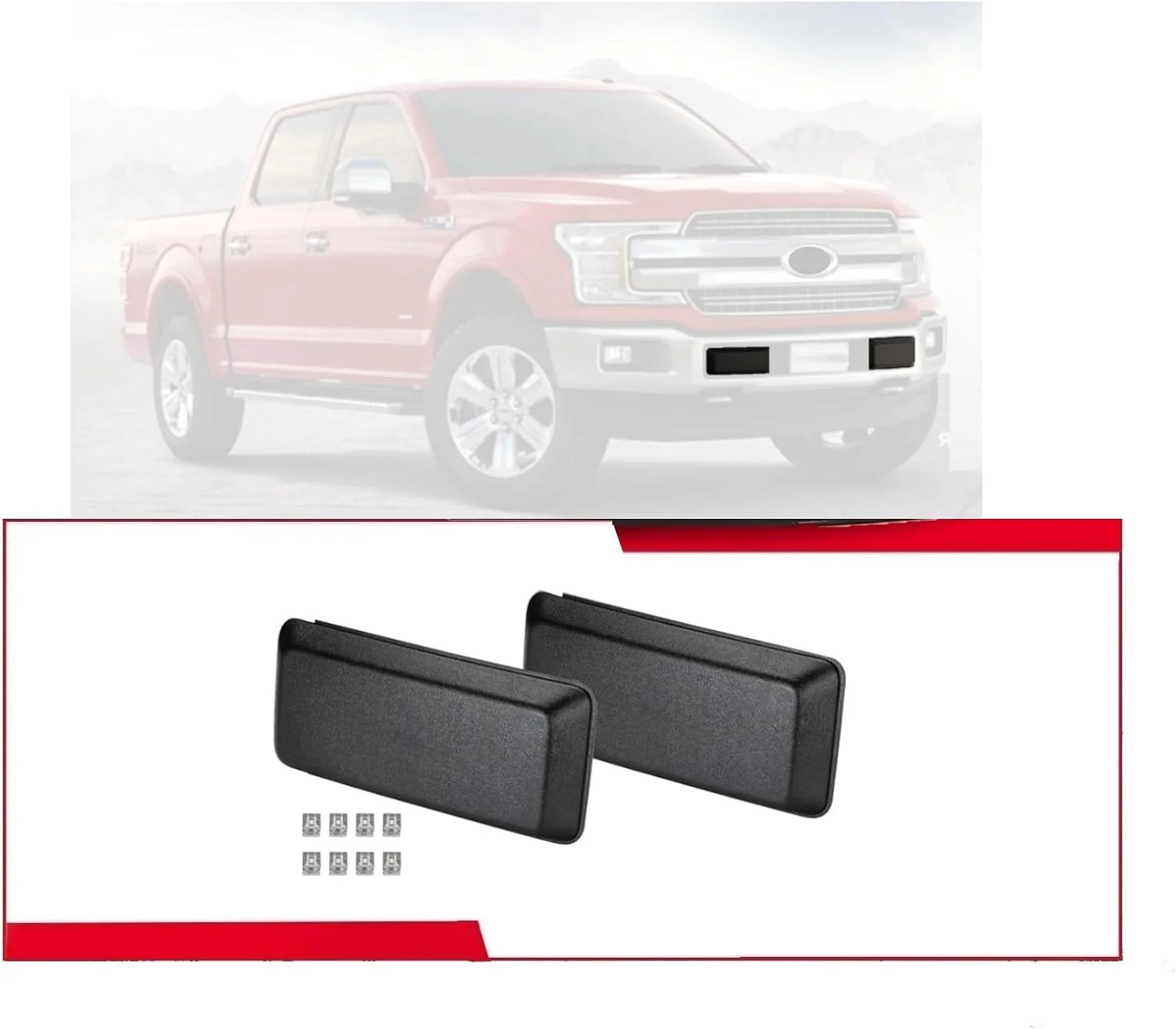 Bumper Guard Pad Compatible With Ford 2018-2020 F150 Front Bumper Cover Trim Com