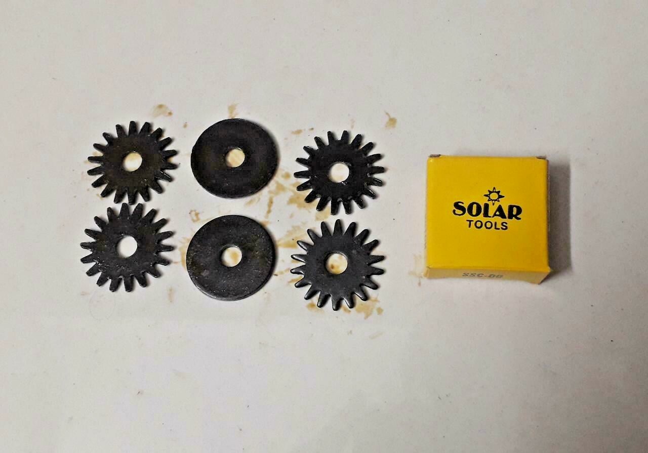 9 Pcs SOLAR Tools Wheel Dresser Cutters spare Cutters No 0 (4C/2W) Huntington