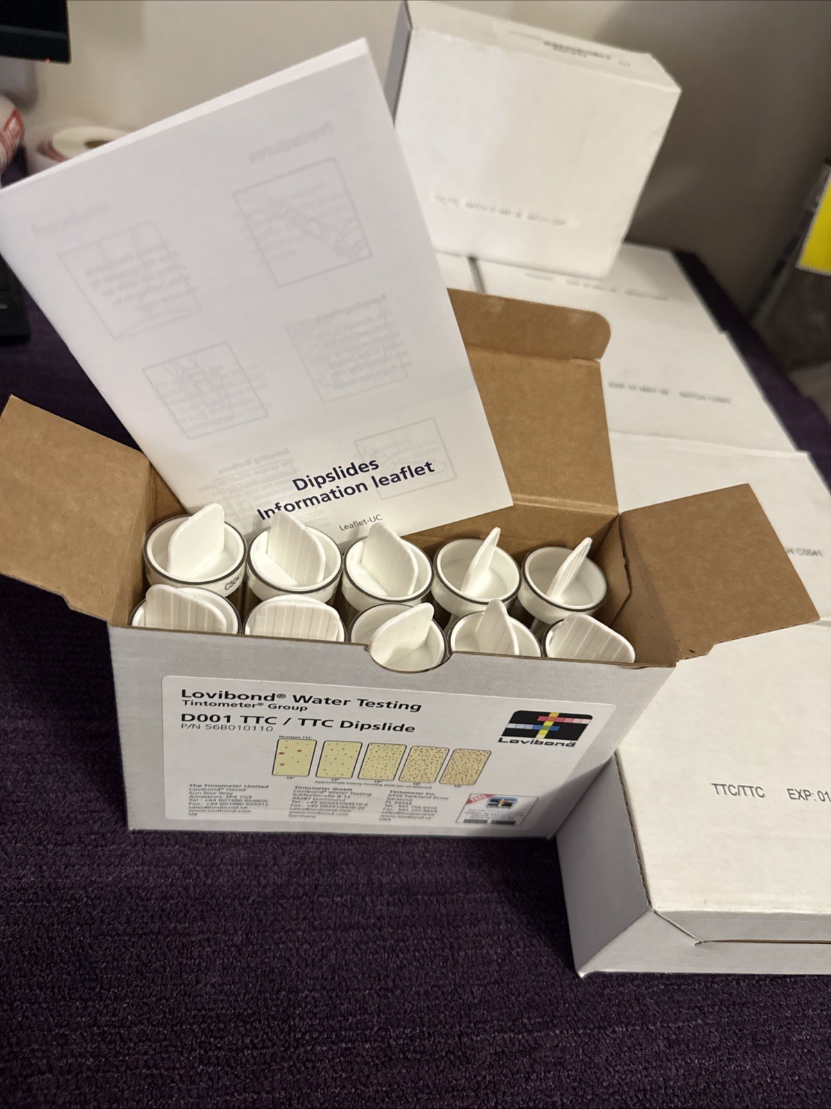 Lovibond D001 TTC / TTC Dipslides 56B010110 Water Testing 2 Box’s Of 10 Exp5/26