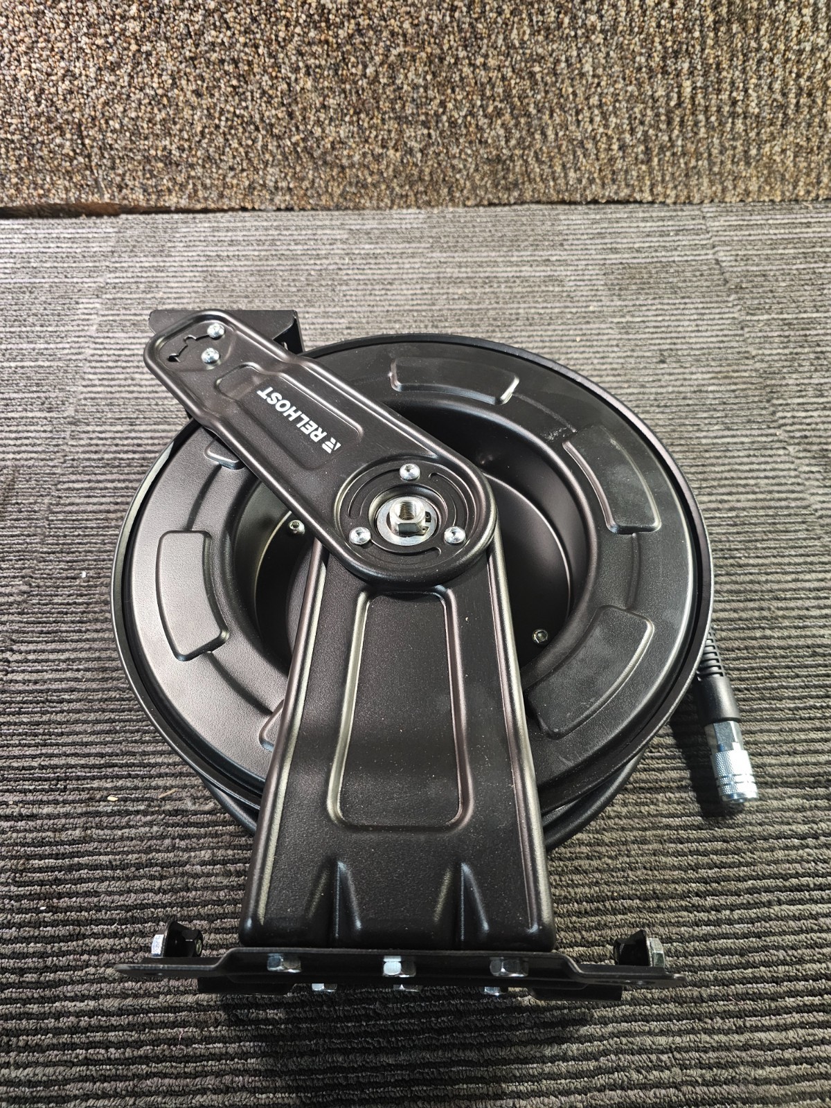 Relhost Retractable Air Hose Reel, 50 ft x 3/8 in Hybrid Air Hose Max 300PSI