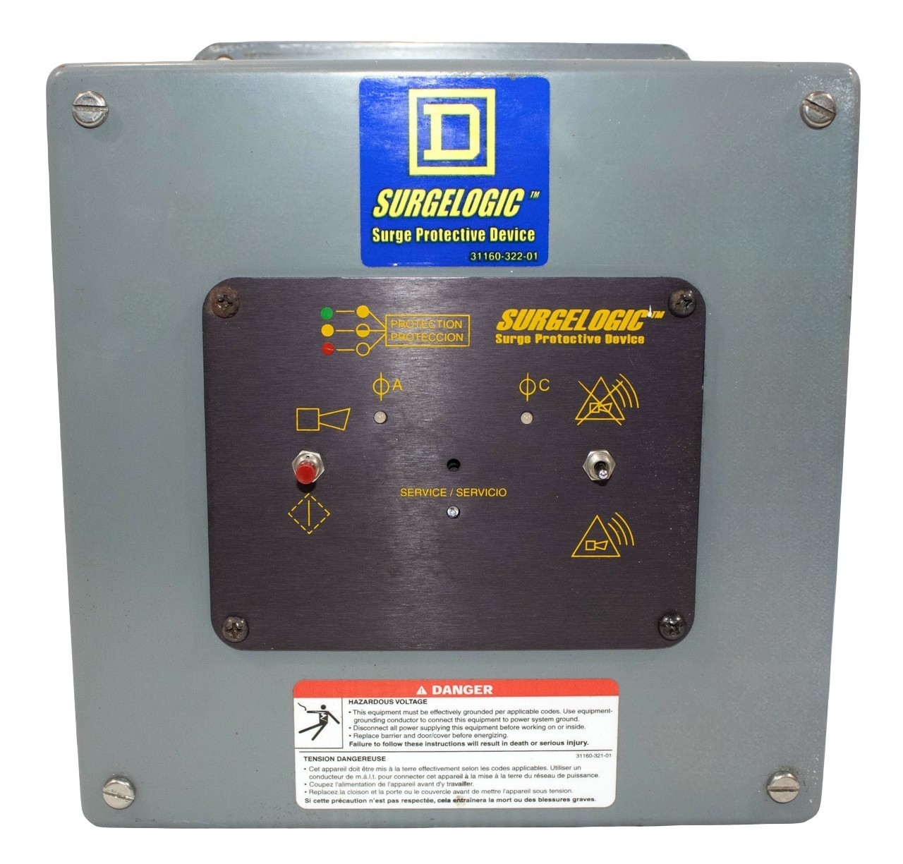 Square D TVS1XT24A Surge Suppressor 240V 1PH 3W 200kA SurgeLogic 31160‑322‑01