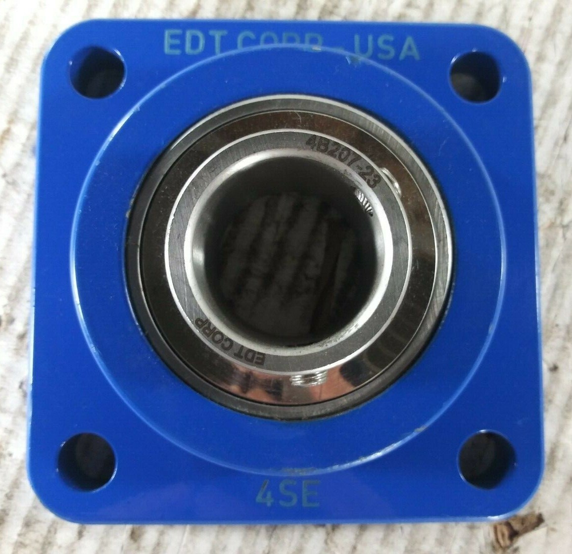 1 NEW EDT CORP 4B207-23 4-BOLT FLANGE BEARING ASSEMBLY NNB ***MAKE OFFER***