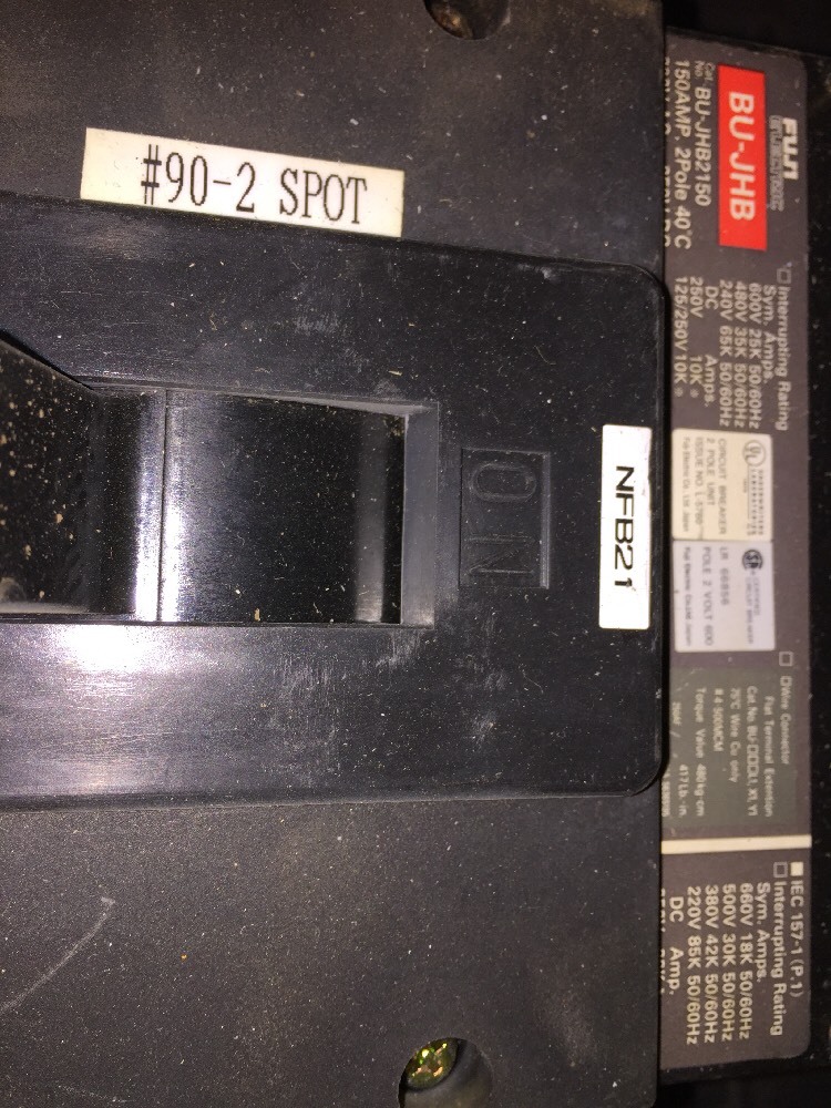 FUJI BU-JHB2150 150AMP 600VAC 250 VDC Circuit Breaker