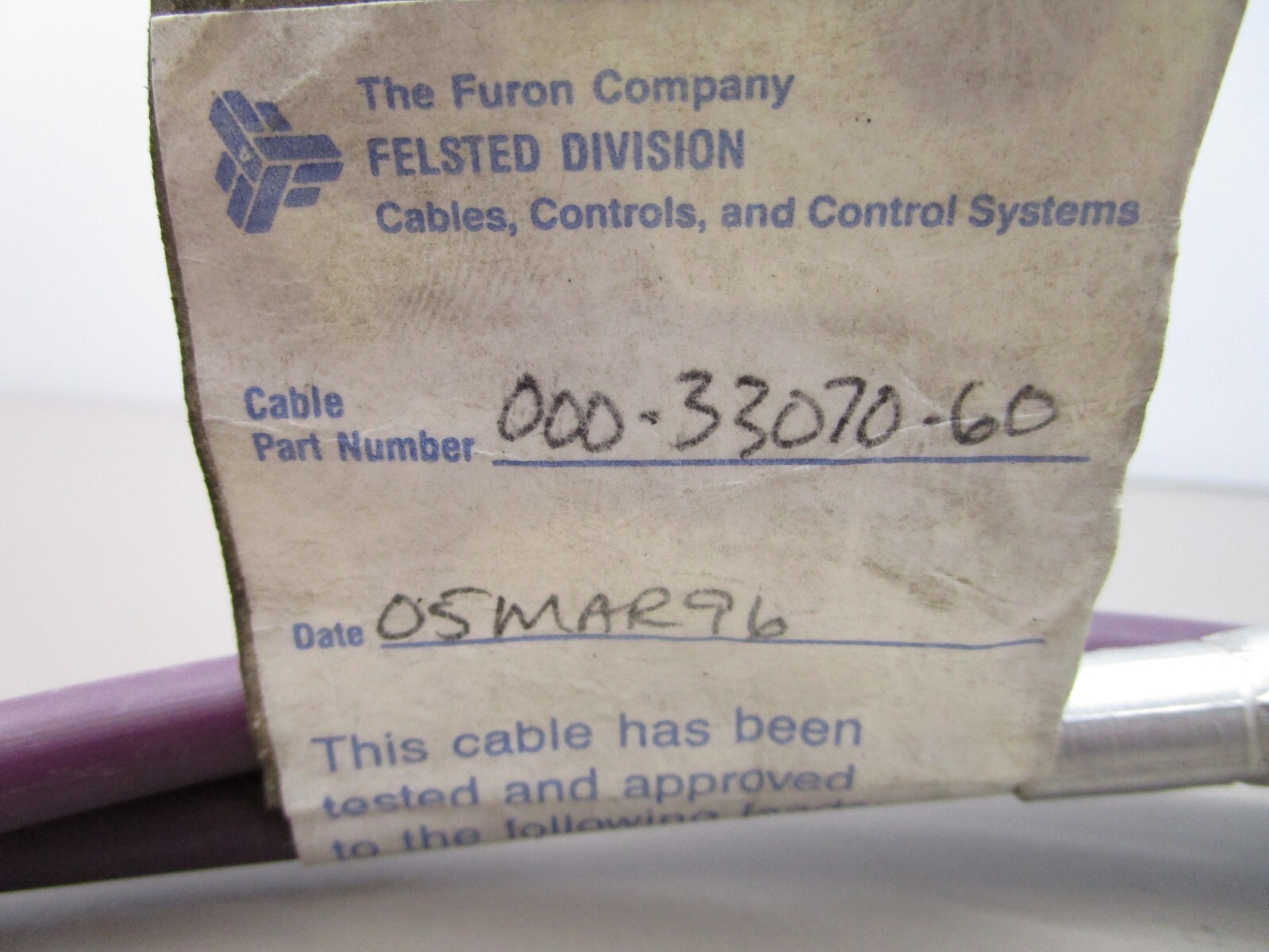 Felsted 000-33070-60 Push-Pull Cable 64″ Core .312″ Diameter