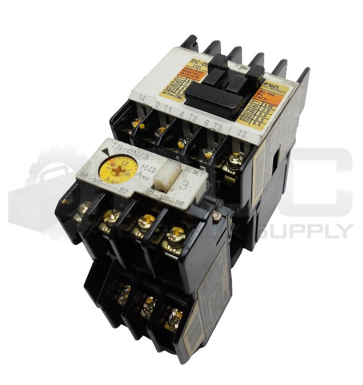 FUJI ELECTRIC SC-05 [13] CONTACTOR 13A 3PH W/ TR-0N/3 OVERLOAD RELAY