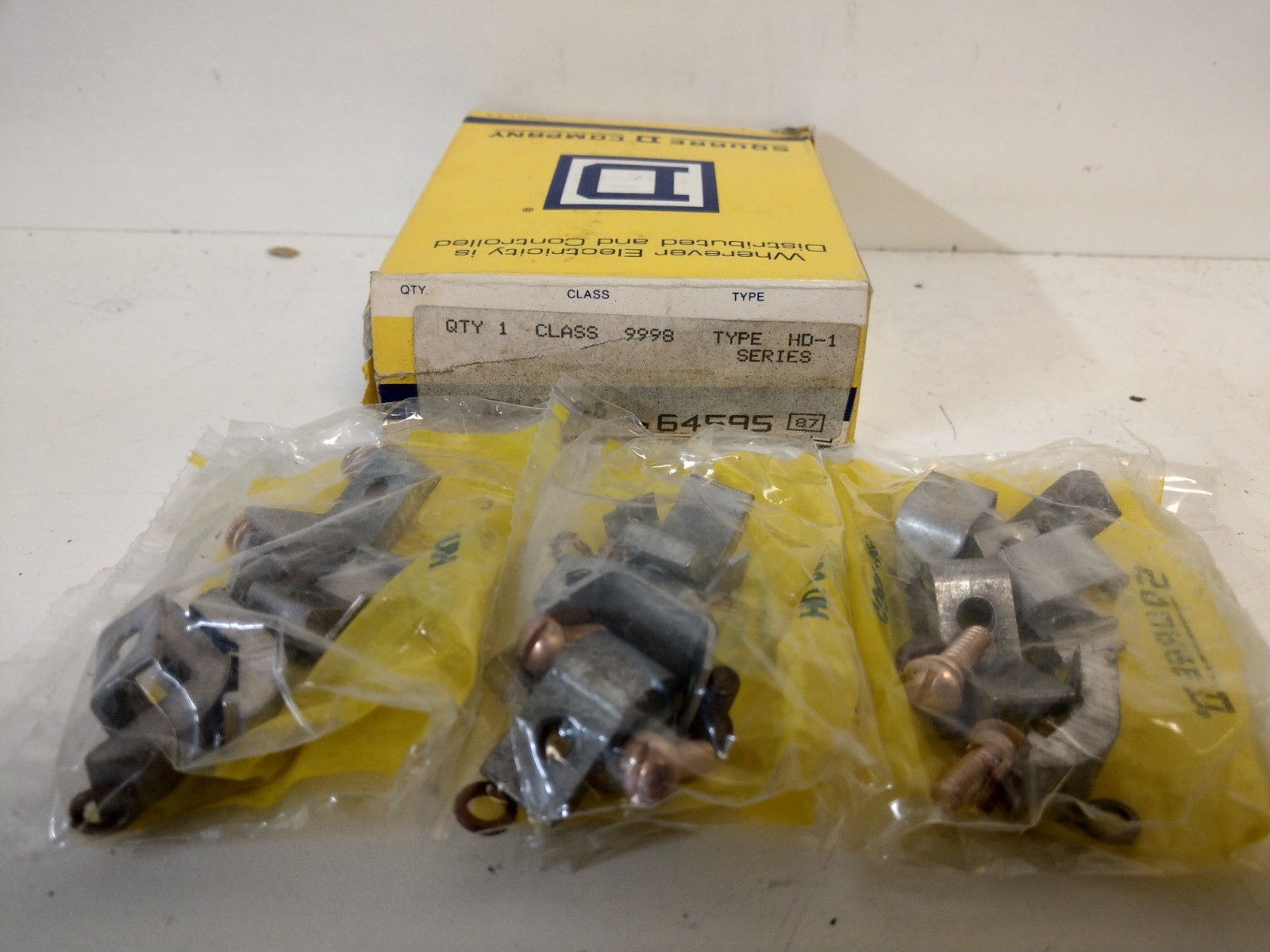 BOX OF (3) NEW OLD STOCK! SQUARE D CONTACT KITS 9998-HD-1 64595