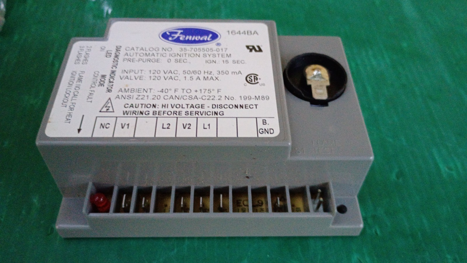 Fenwal 35-705505-017 Direct Spark Ignition Control Module Alto Shaam 5010046