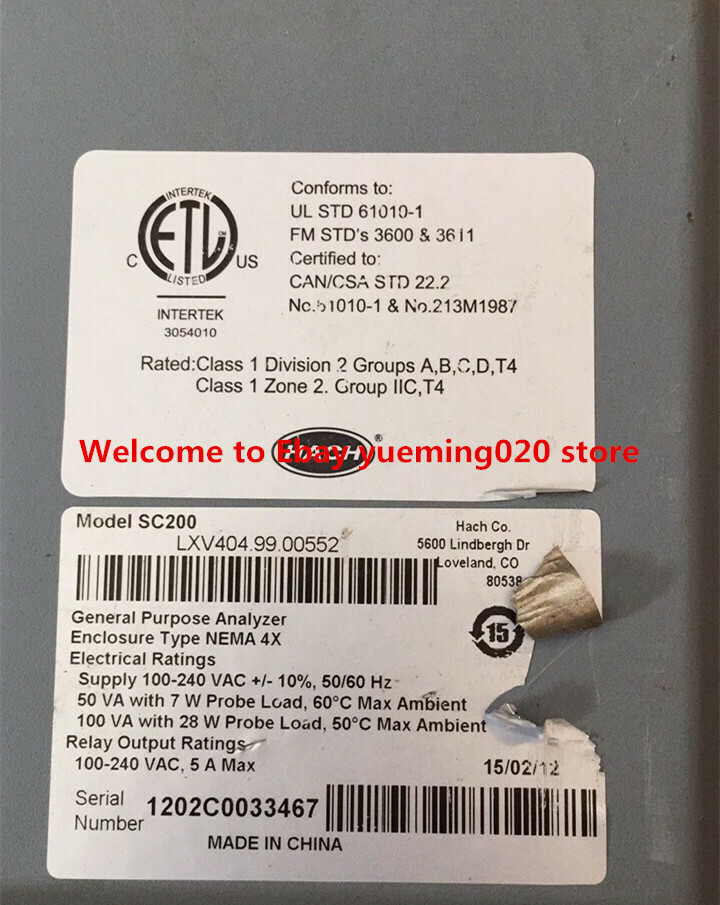 HACH SC200 LXV404.99.00552 Controller ,Used