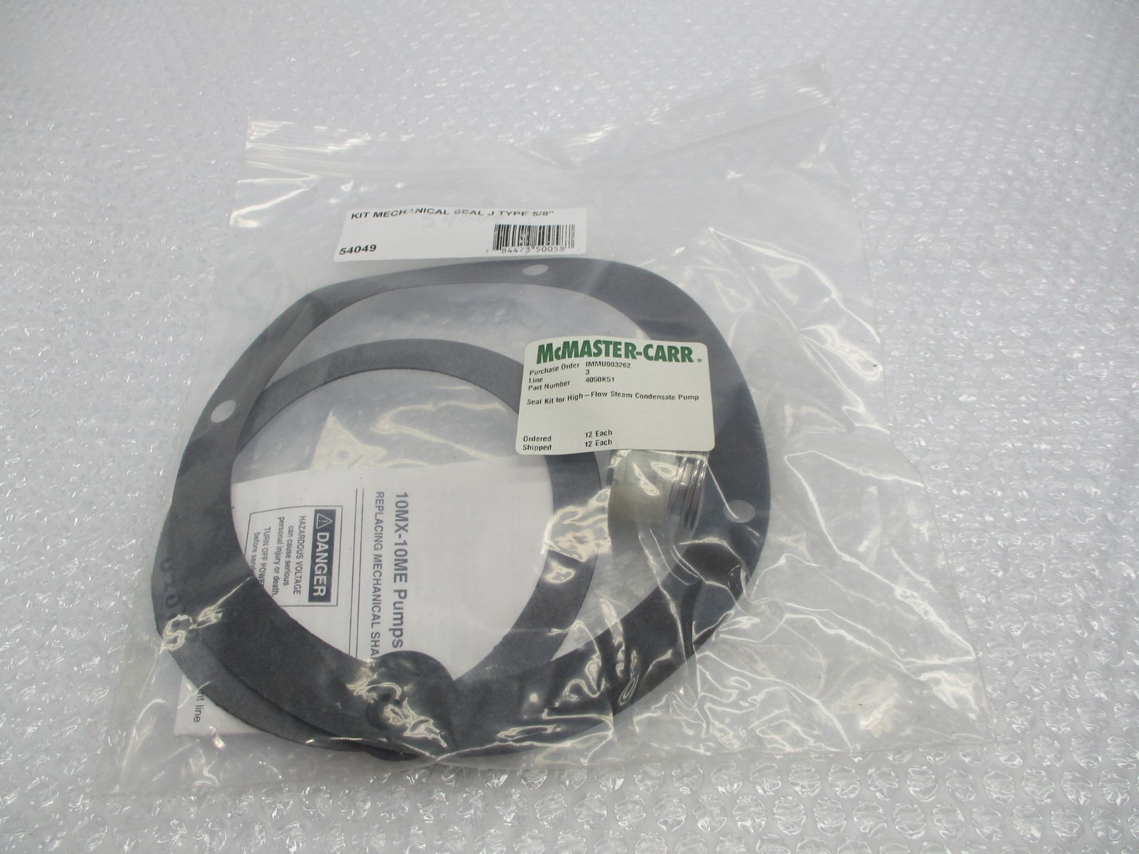 MCMASTER CARR 4050K51 SEAL KIT NSMP