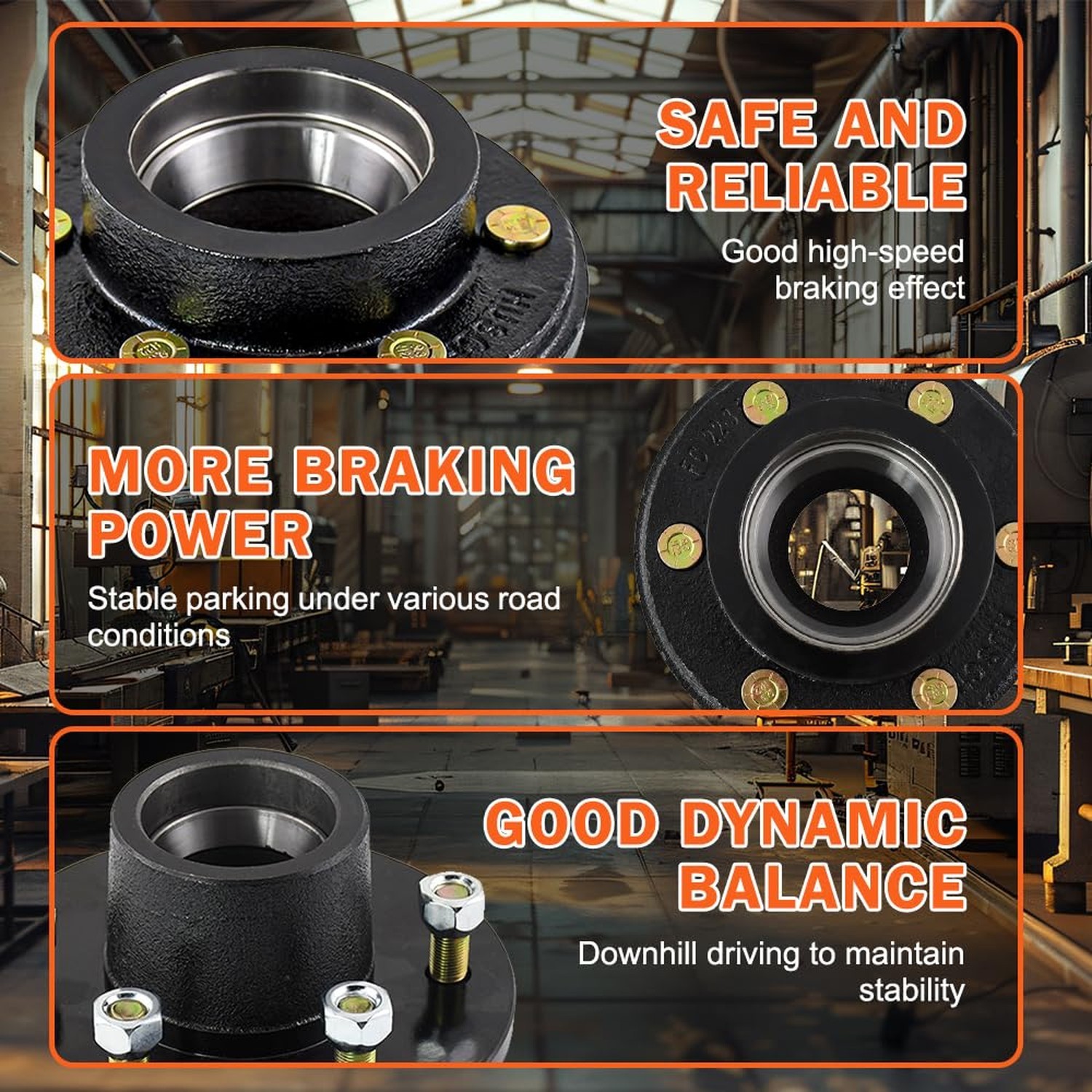 6 on 5.5 Trailer Idler Hub Kit for 5200 to 6000 lbs Trailer Axle #42 with 151…