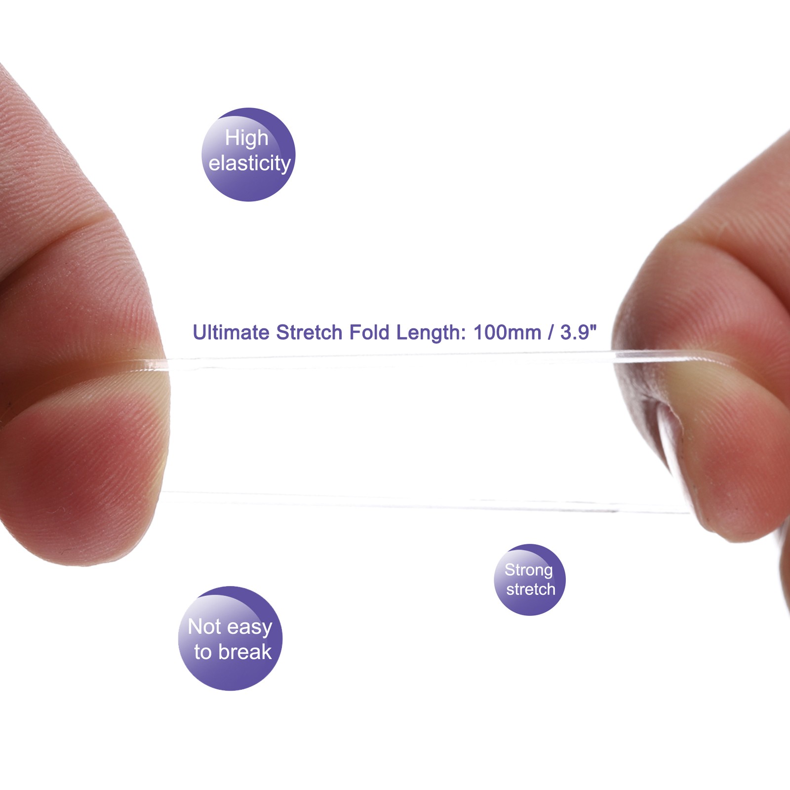 500Pcs Rubber Band Stretchable Elastic Band Clear 13mm x 3mm Hair Rubber Bands