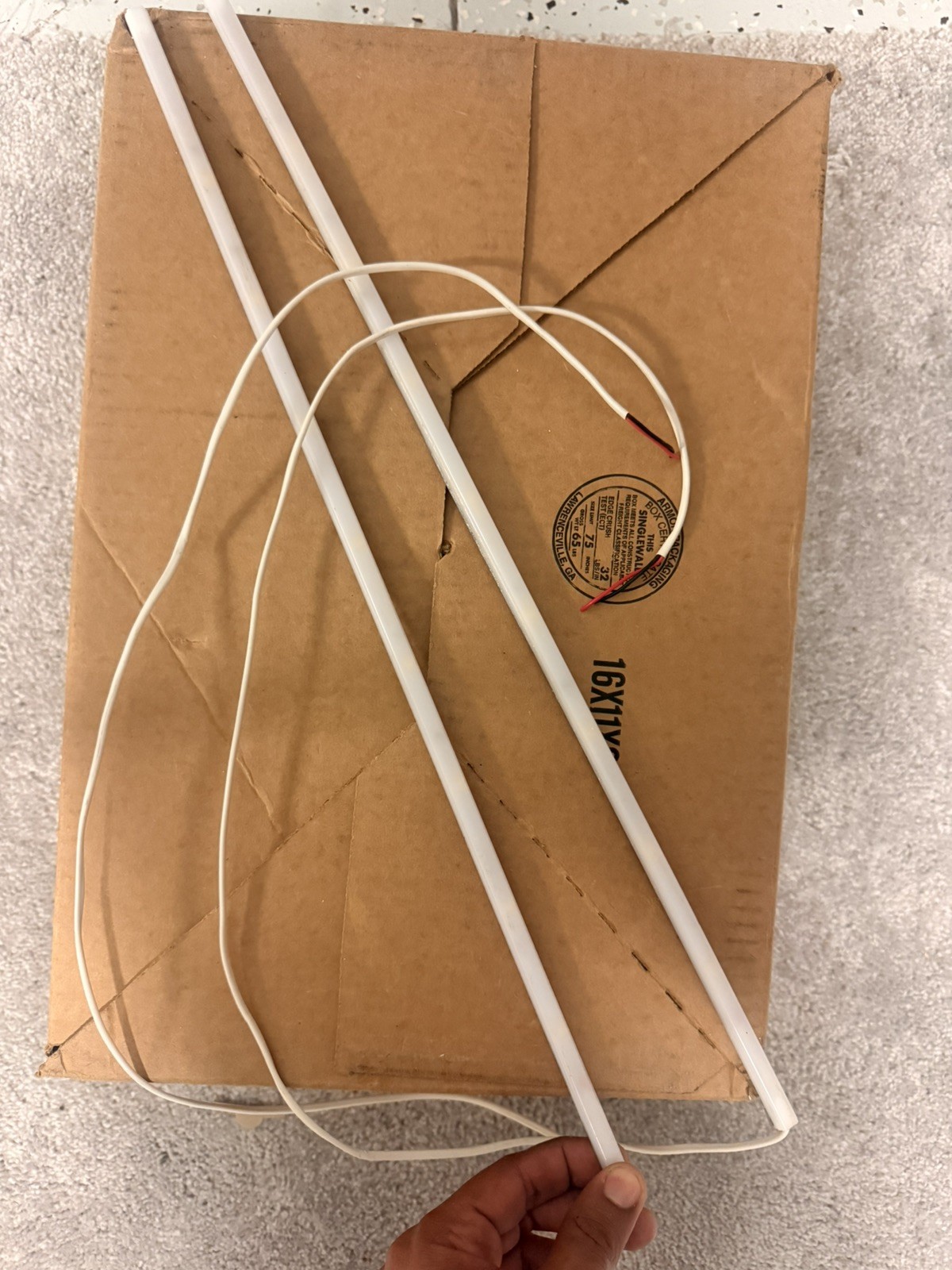 Used – Whirlpool W10916652 Light 1/2″ Plastic Fixture Replacement Bulb 2x strips