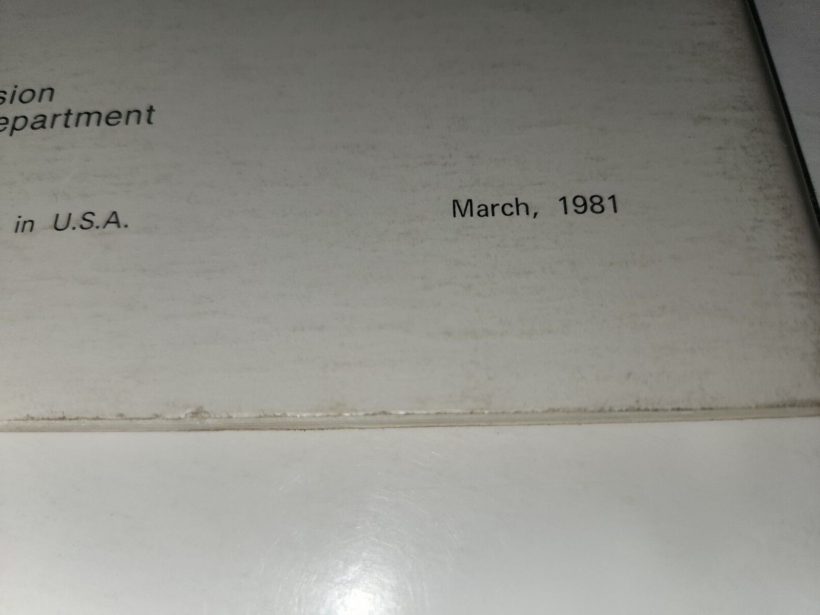 1982 Ford LN7 Preliminary Shop Manual. Supplement to 1981 Shop Manual.