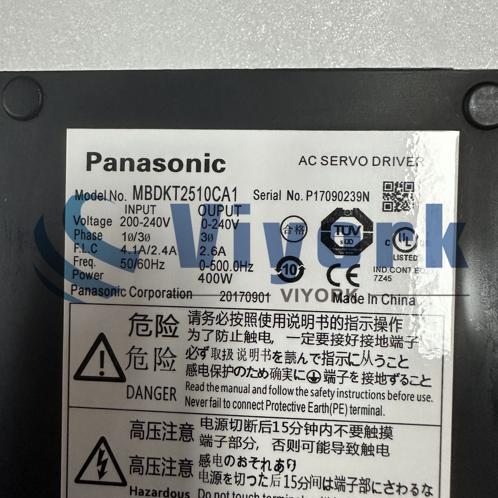 Panasonic MBDKT2510CA1 AC Servo DRIVE NEW&ORIGINAL