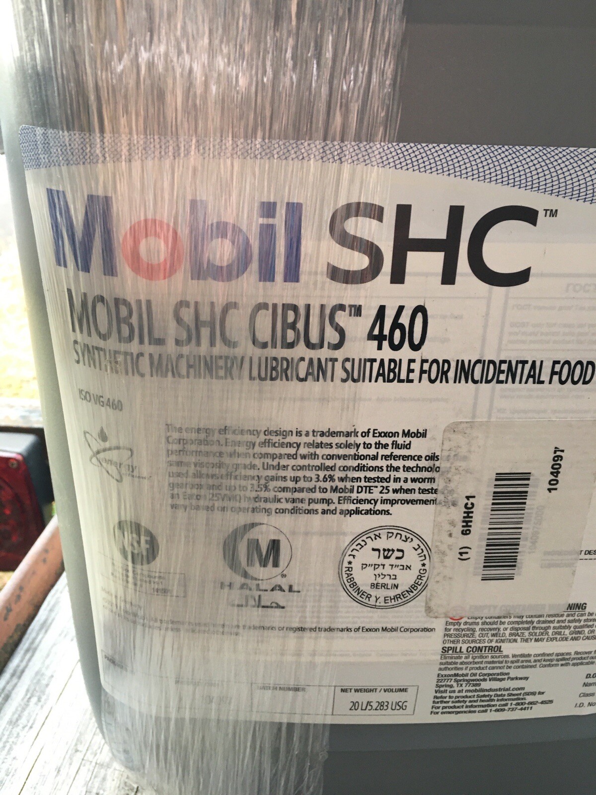 Mobil 104097 Gear Oil: Synthetic, SAE Grade 140 H1 Food Grade. 5 GAL 👀 GR8 BUY