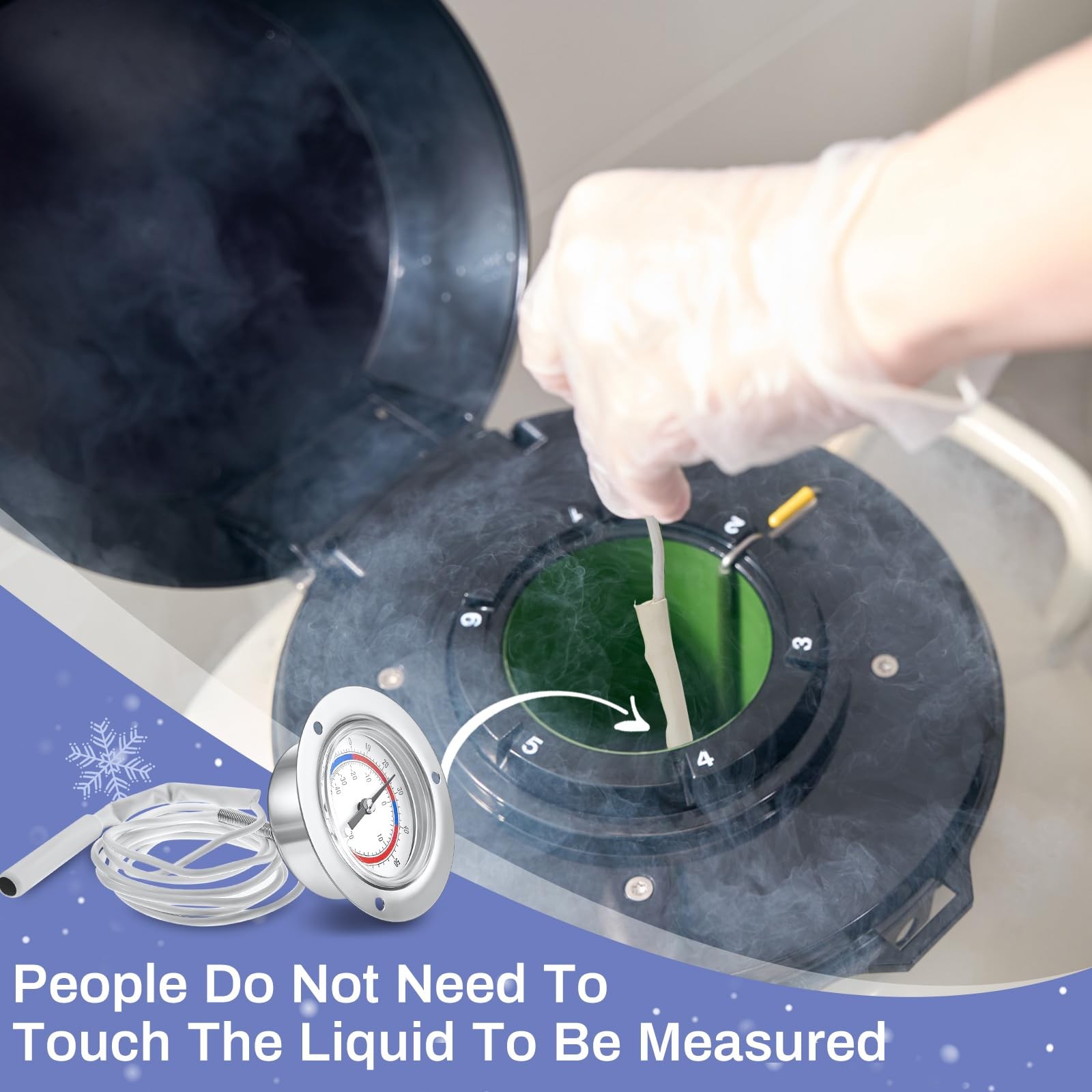 2 Pcs Cooler Thermometer Vapor Capillary Design Refrigerator Gauge Freezer Th…