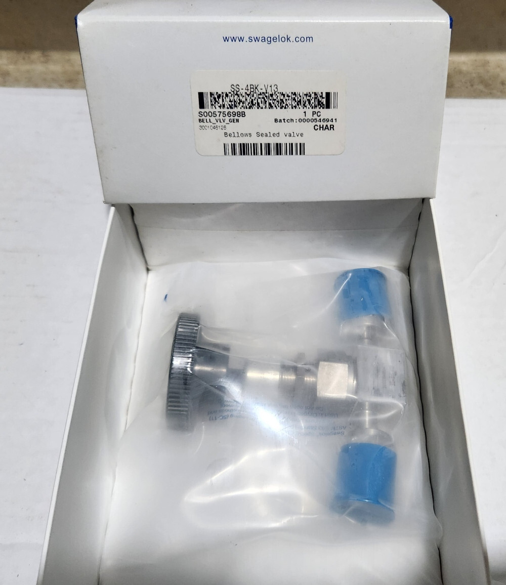 NEW Swagelok SS-4BK-V13 SS Bellows Sealed Valve 1/4 inch Butt Welded Female VCR