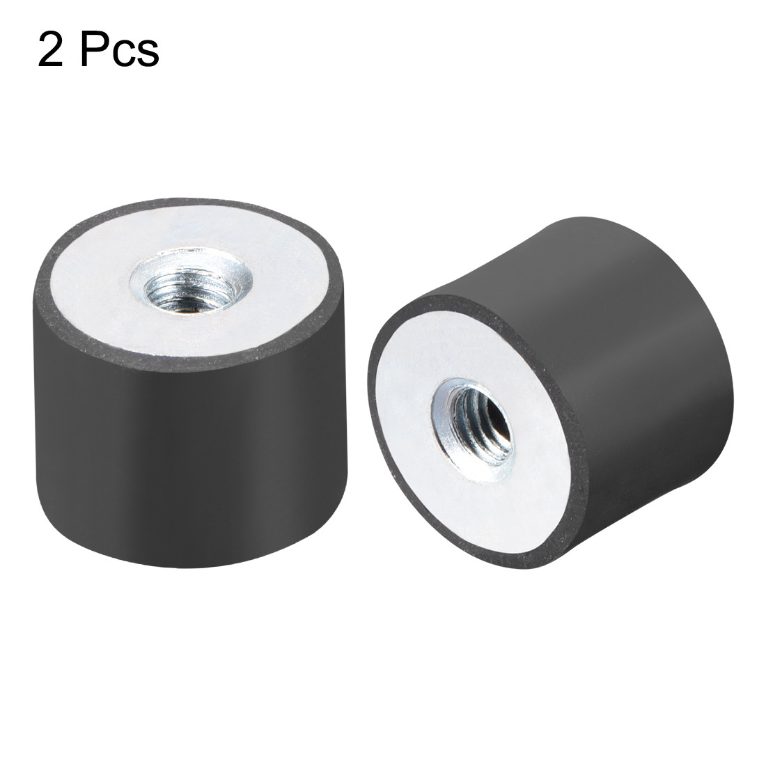 2pcs 20x15mm Rubber Female M6 Thread Isolator Replace Anti Vibration Pad Flat