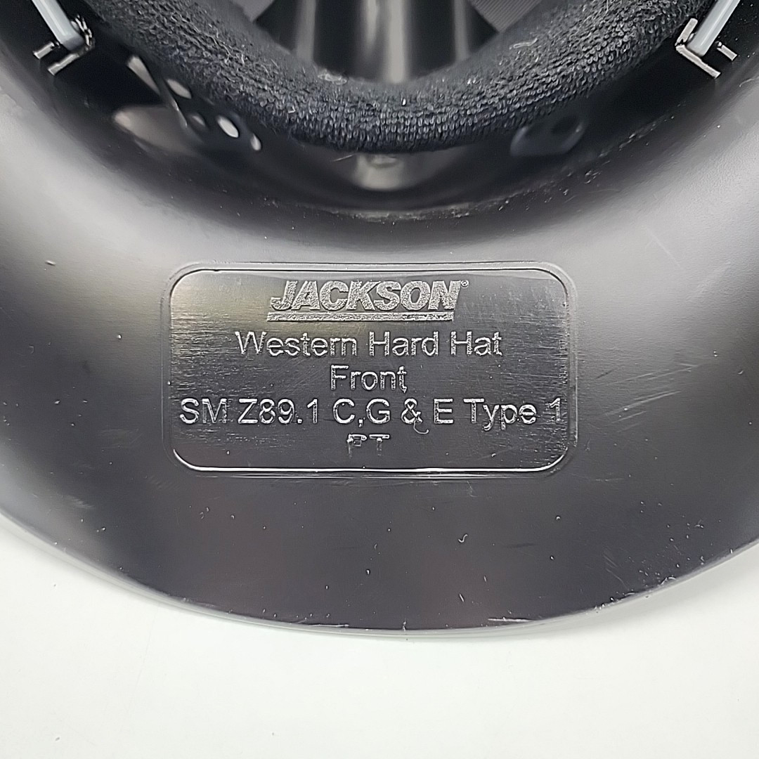 Jackson Safety Western Hard Hat 17330 ANSI Cowboy Style Black New No Box