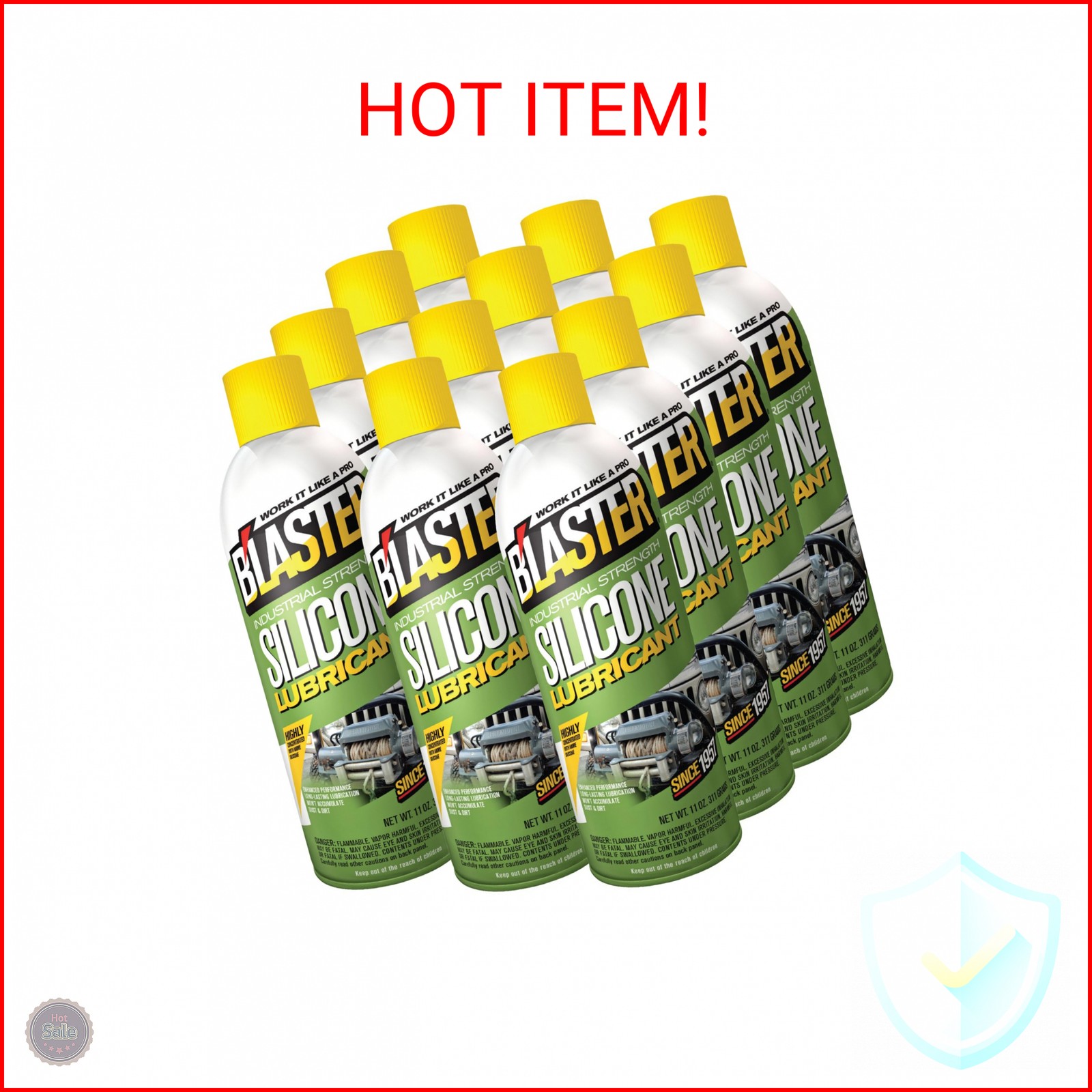 B’Laster Silicone Lubricant Spray, 11 oz Aerosol Cans (12-Pack) – Silicone Spray