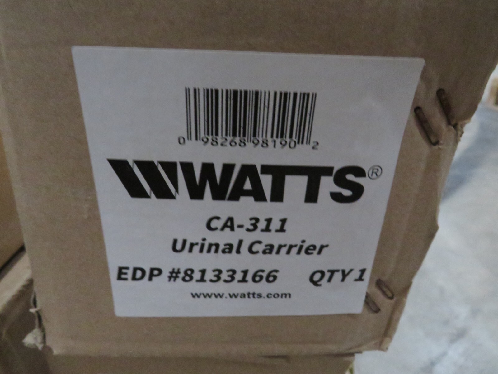 Watts CA-311 Single Plate Urinal Carrier