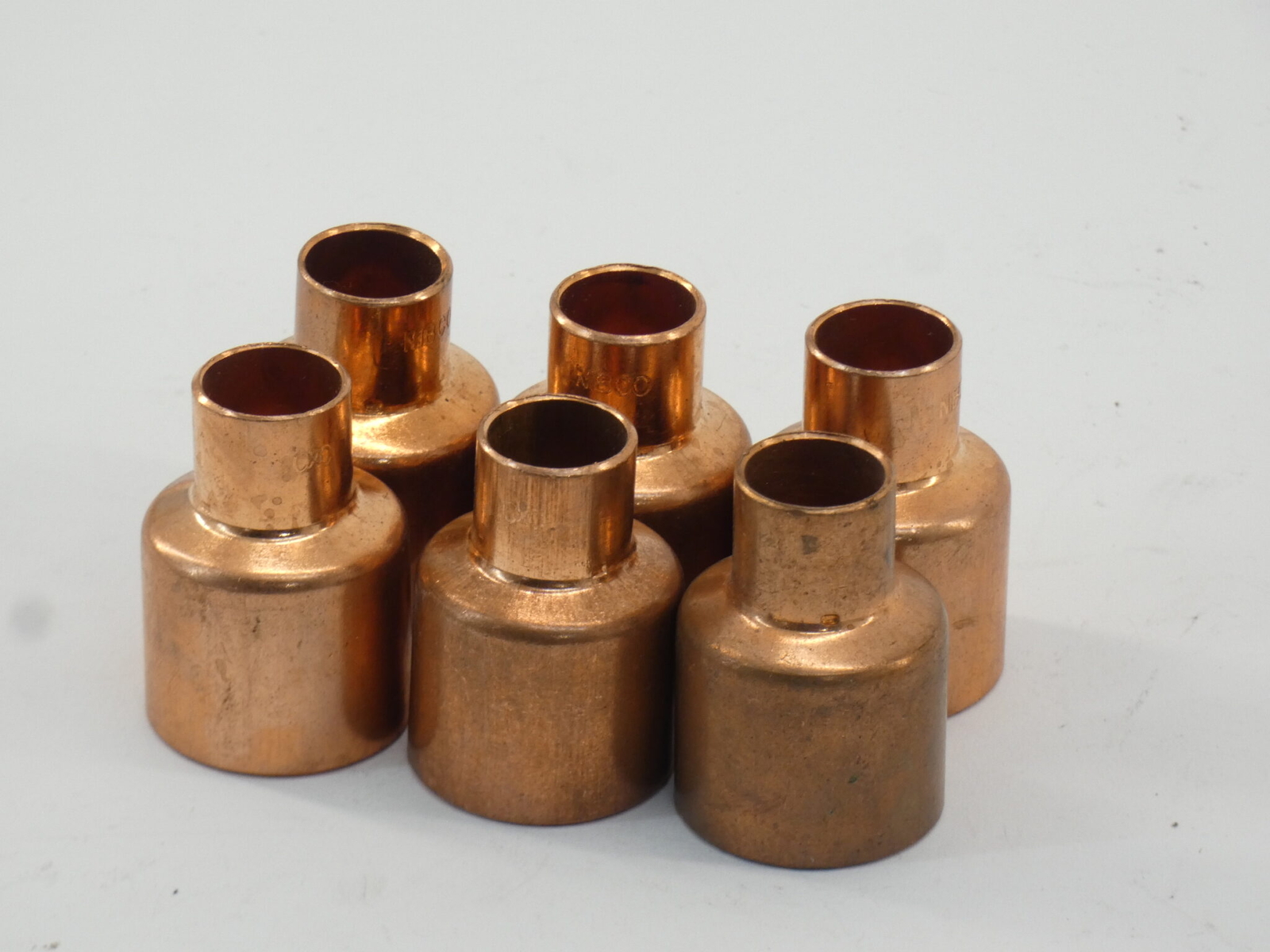 *Lot of 6* NIBCO Copper Reducers, 1/2″ x 1″ – NEW Surplus!