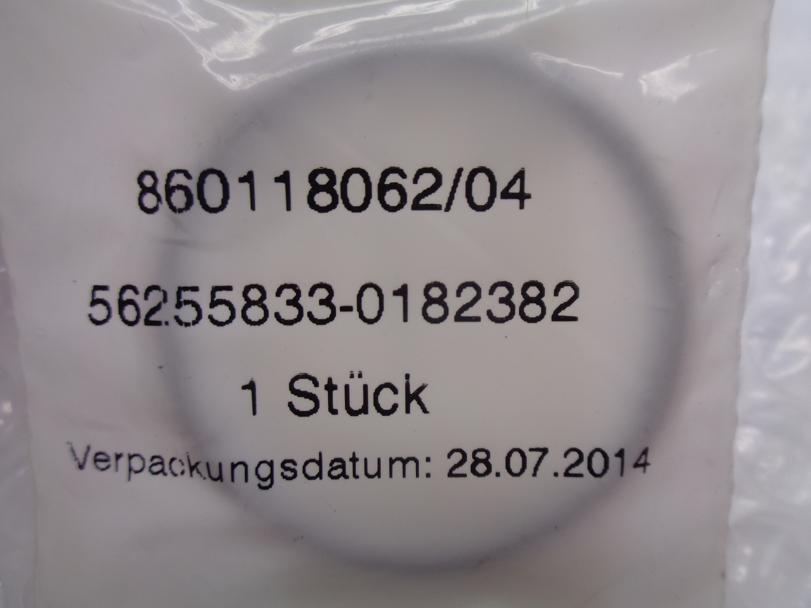 INDUSTRIAL SPARE 860118062/04 O-RING NSMP
