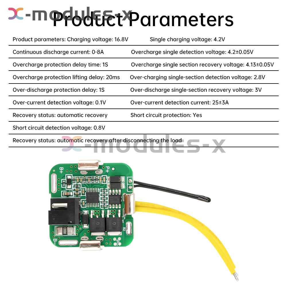 4S 16.8V 8A Li-ion Battery Protection Board module for Power Drill Tools