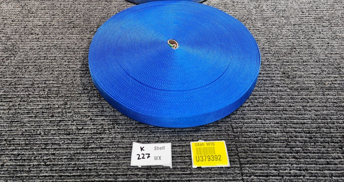 (QTY 1) FNYW0182 Heavy Nylon Webbing Strapping 50 yards x 1″ Width Royal Blue