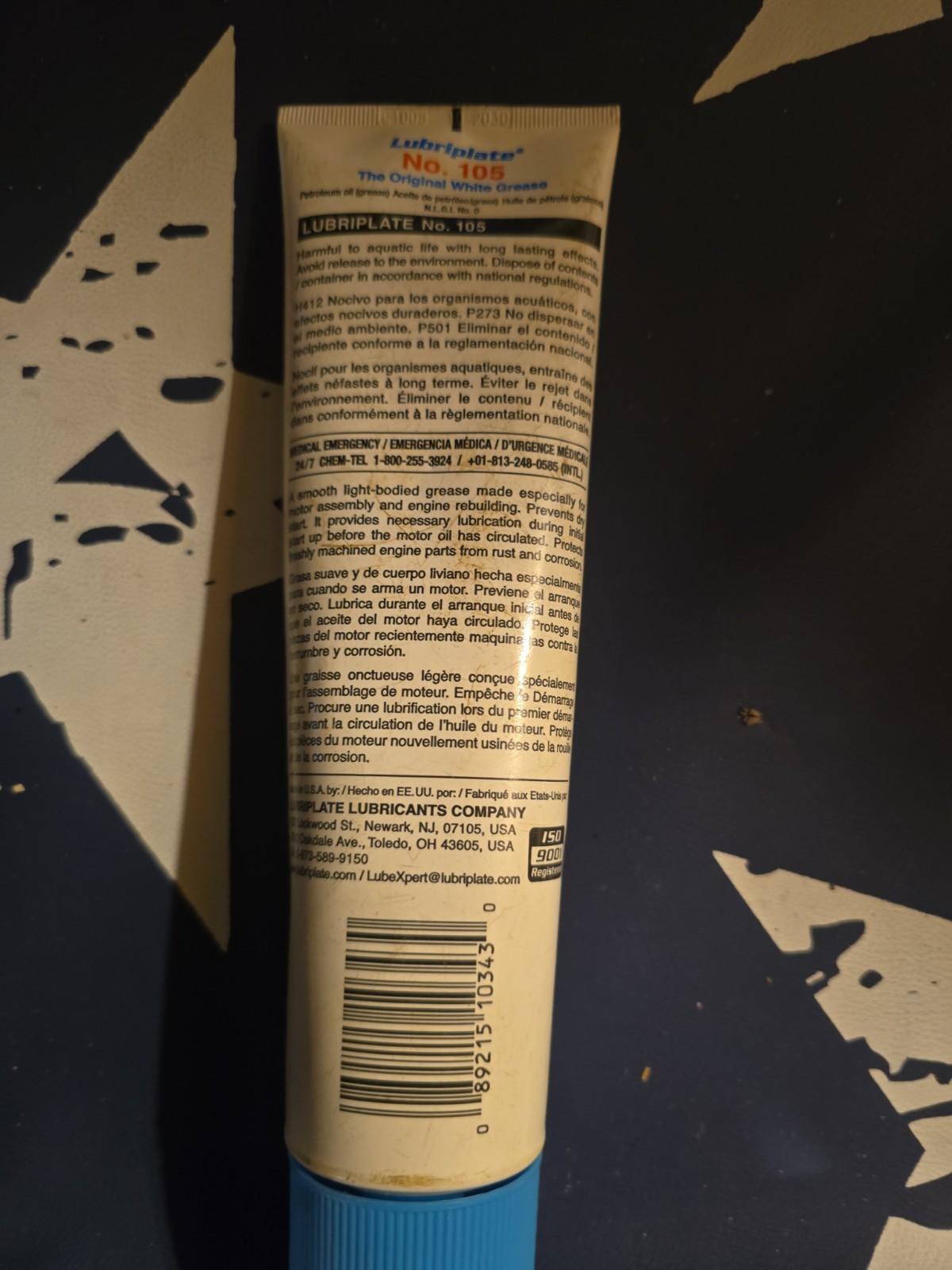 L0034-094 No. 105 Engine Motor Assembly Grease, 10 oz