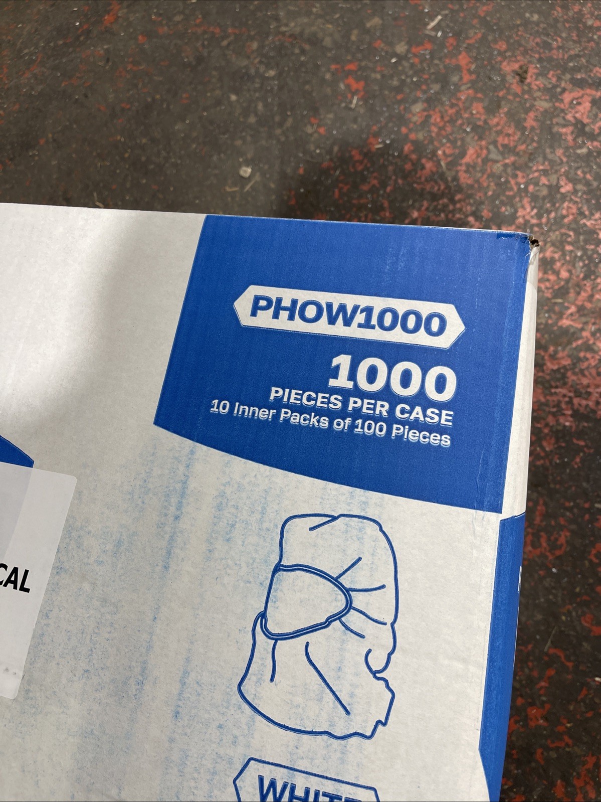 1000pc ACTION CHEMICAL Head/Beard Cover Polypropylene, White 35YF99 Universal