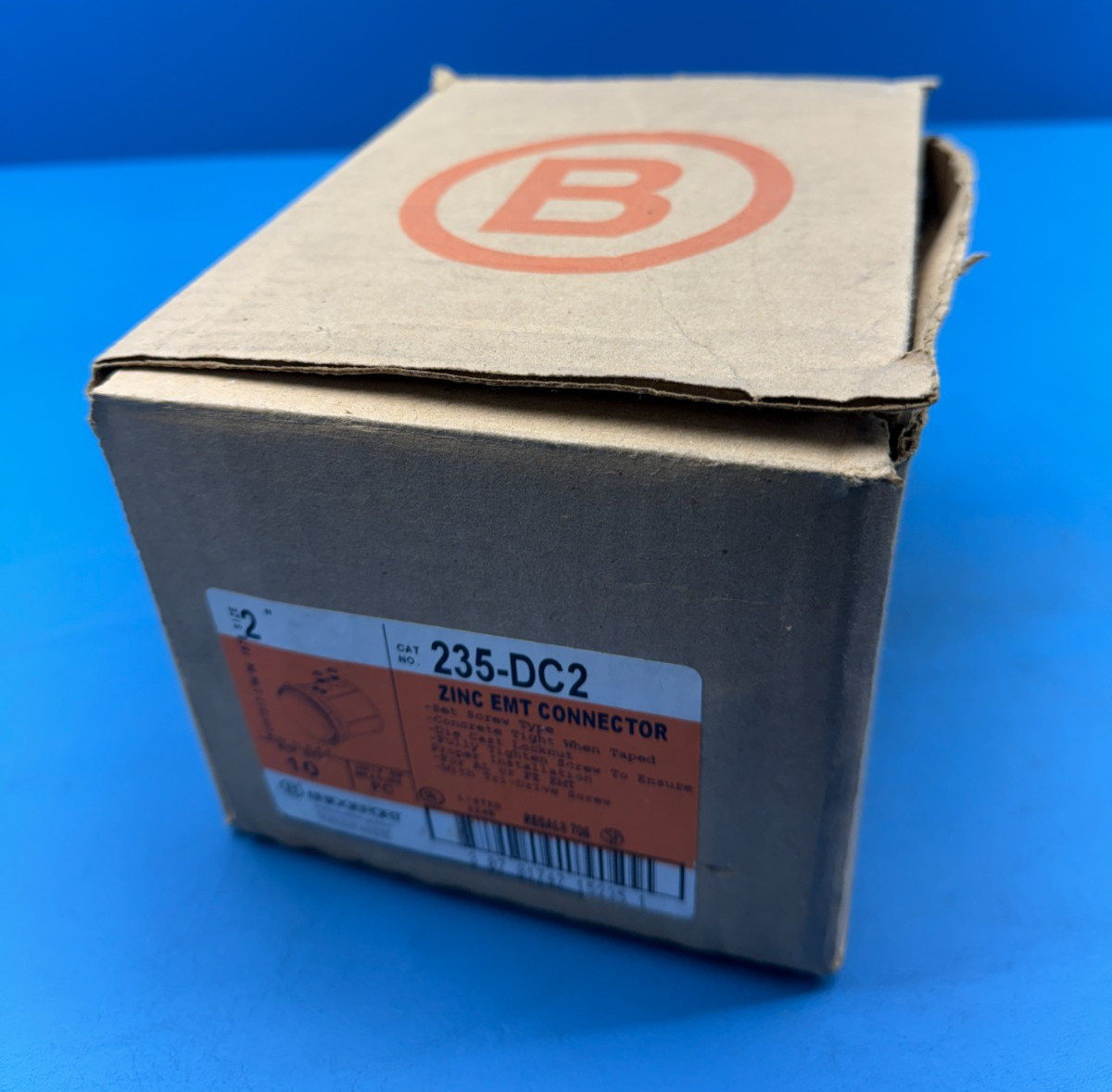 Bridgeport 235-DC2 9-Pack 2″ Die Cast Zinc EMT Screw Set Connector