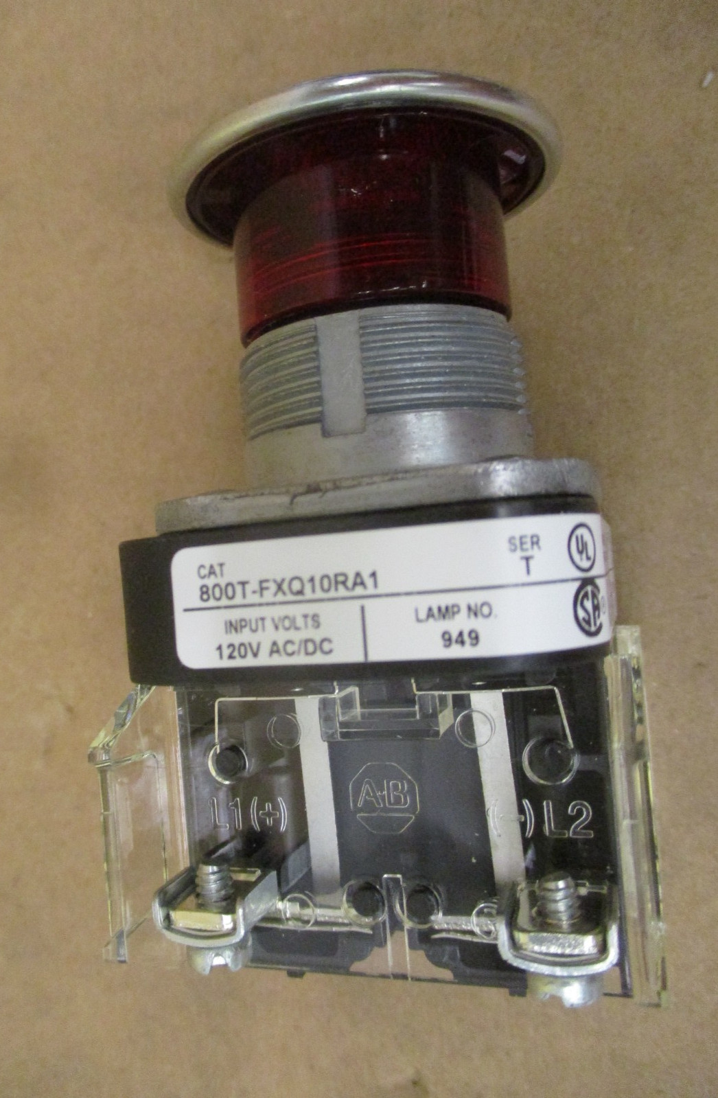 New Open Box Allen-Bradley 800T-FXQ10RA1 2 Position Push Button 52764DN