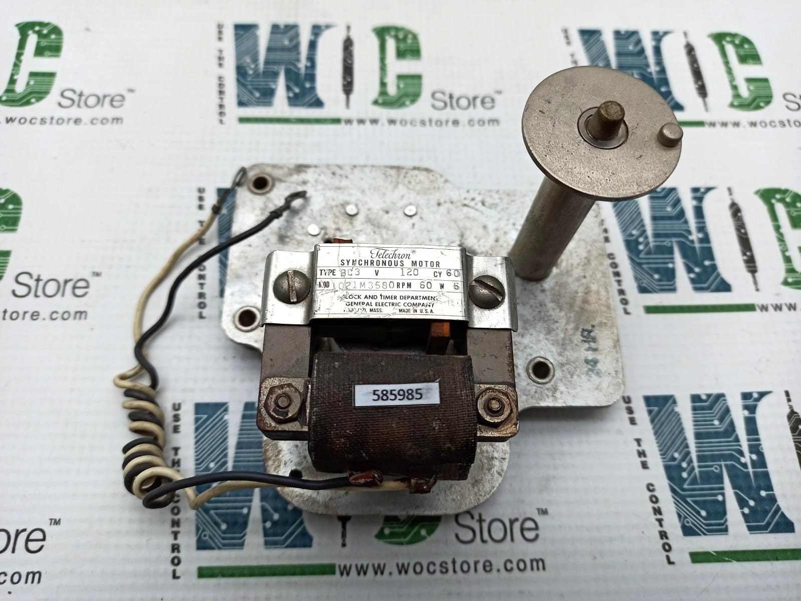 1021M3580 GE TELECHRON TYPE BC3 SYNCHRONOUS MOTOR 60 RPM SL NO 585985