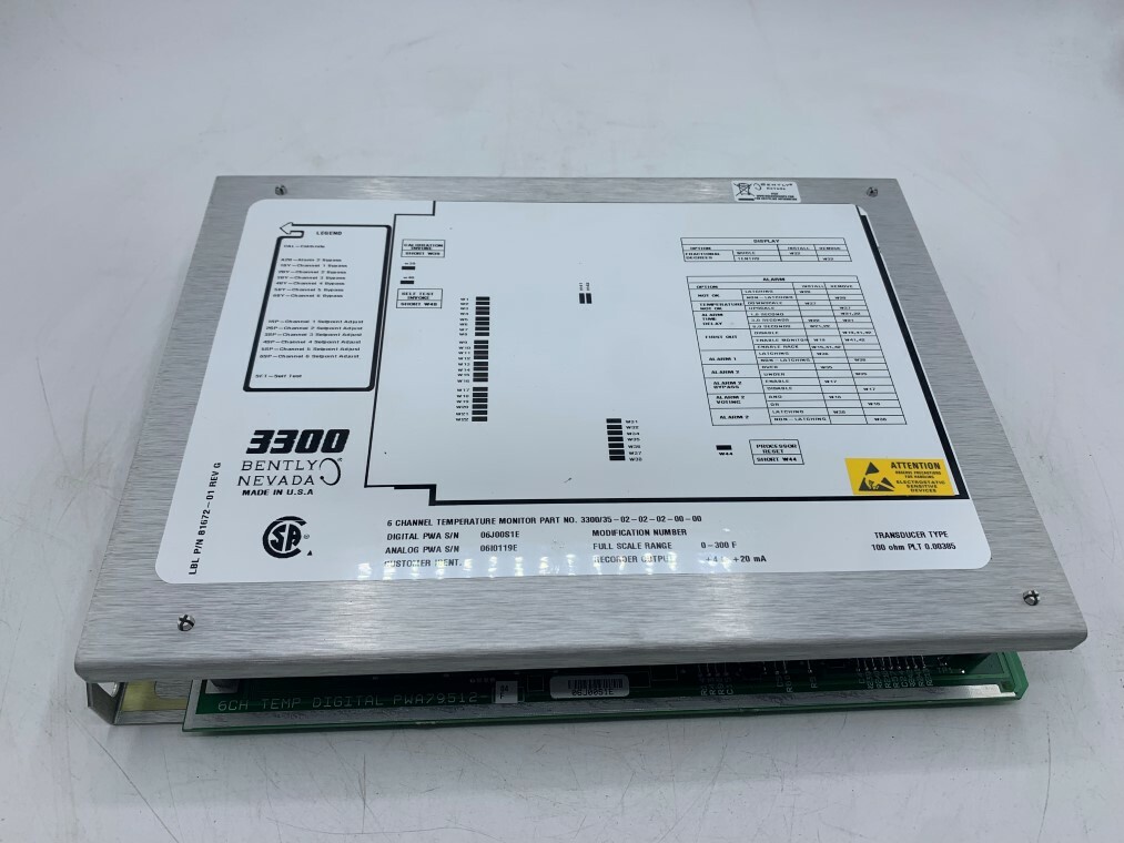 Bently Nevada 3300 6 Channel Temperature Monitor 81672-01