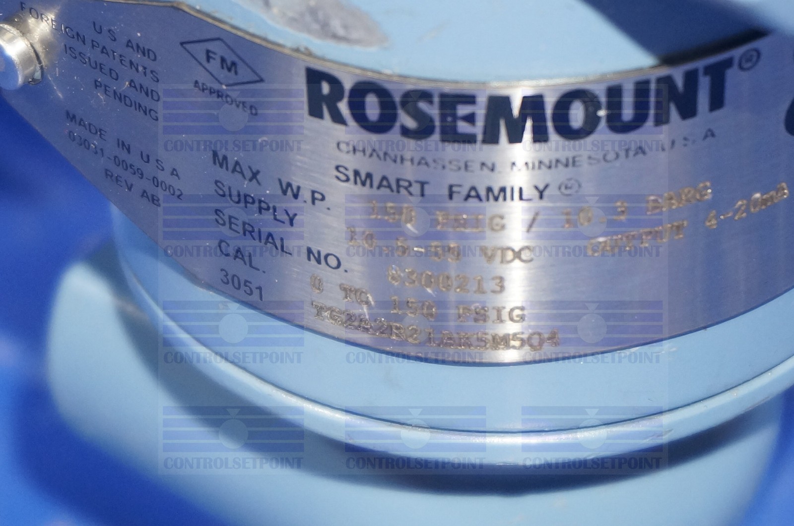 EMERSON ROSEMOUNT 3051TG2A2B21AK5M5Q4 PRESS TRANS 3051 TG2A2 ID00213