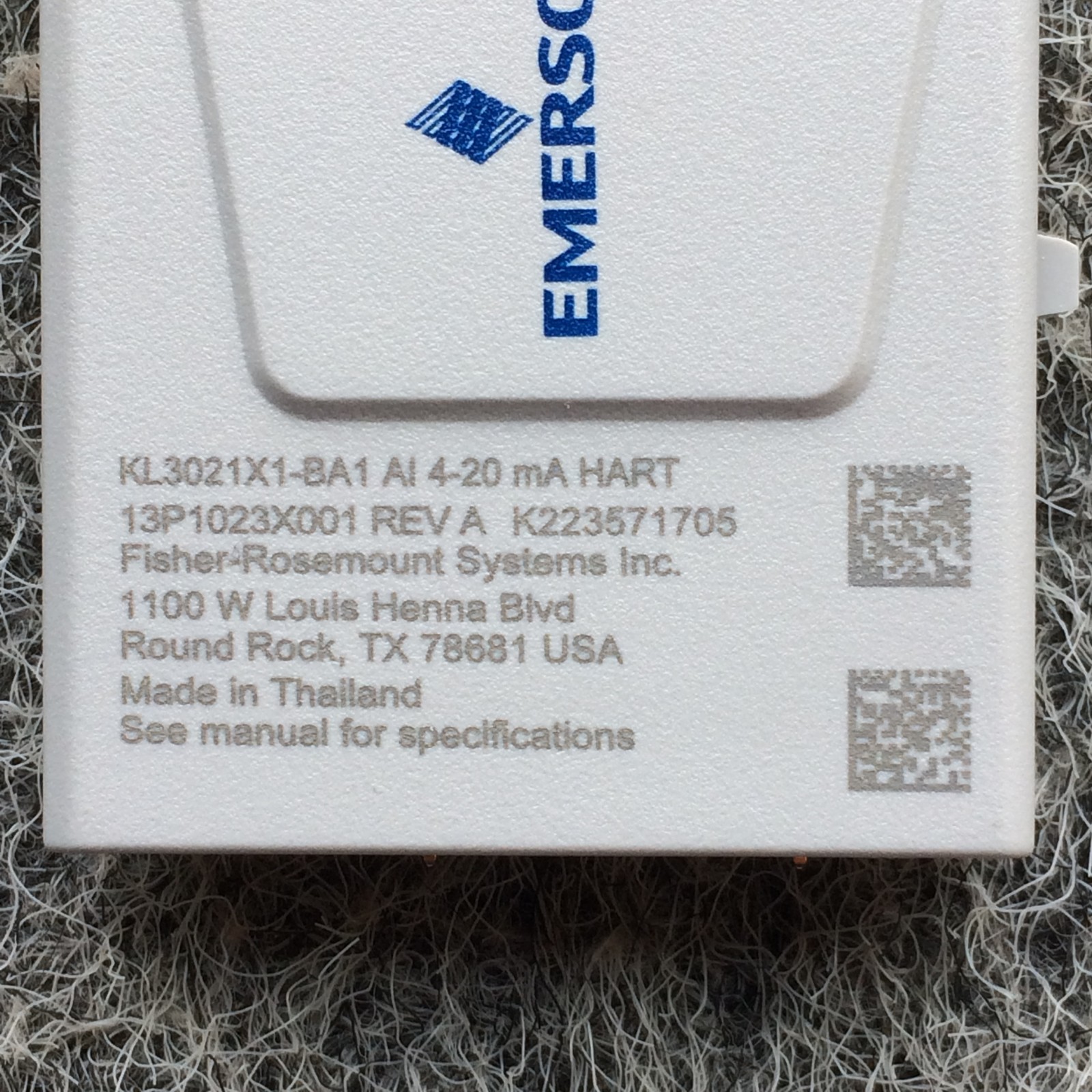 EMERSON DELTAV KL3021X1-BA1 AI 4-20 MA HART CHARMS KL3021X1BA1 SE4303T01