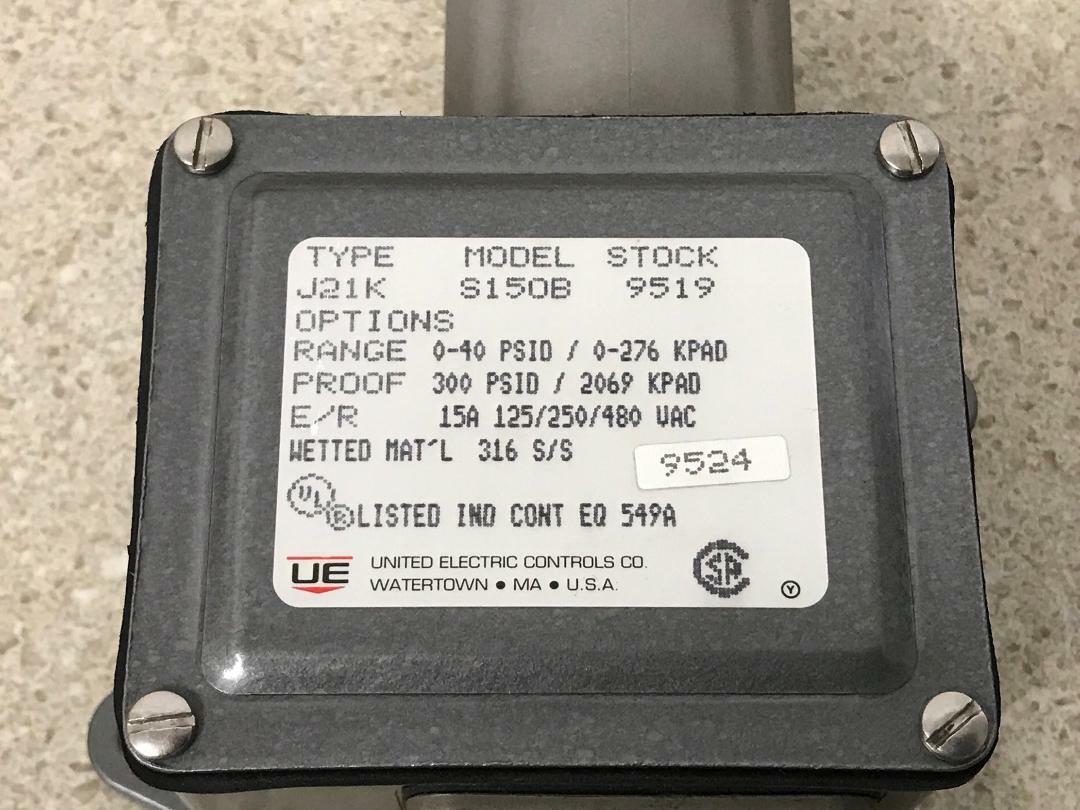 United Electric J21K-S150B NEW