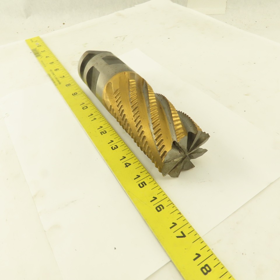 Niagara 2″ Dia. 8 Flute Twist TiN Coated Roughing End Mill Positiv-Lok Shank