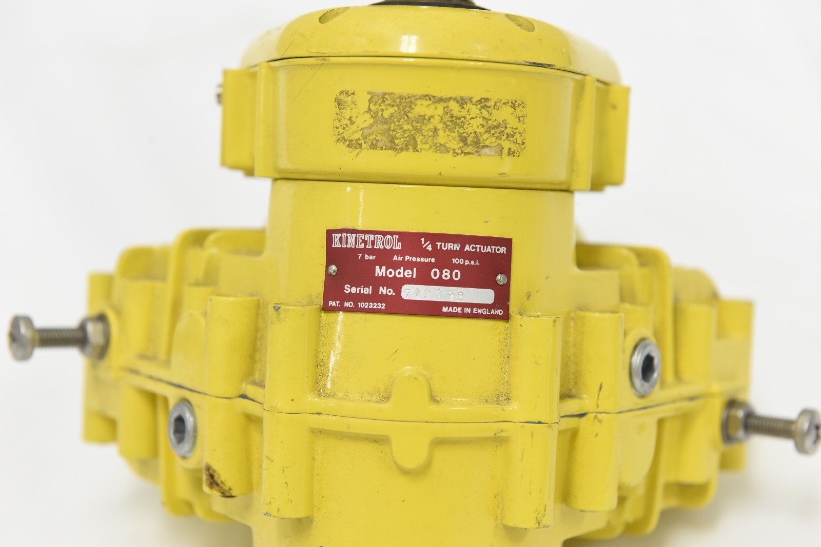 Kinetrol Positioner 080 1/4 Turn Actuator 7 Bar Missing Some Screws