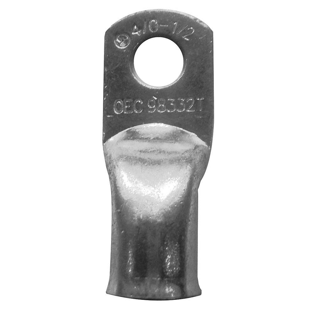 WESTWARD 23YZ73 Lug,Copper; Tin,4 ga,Straight,PK25 23YZ73