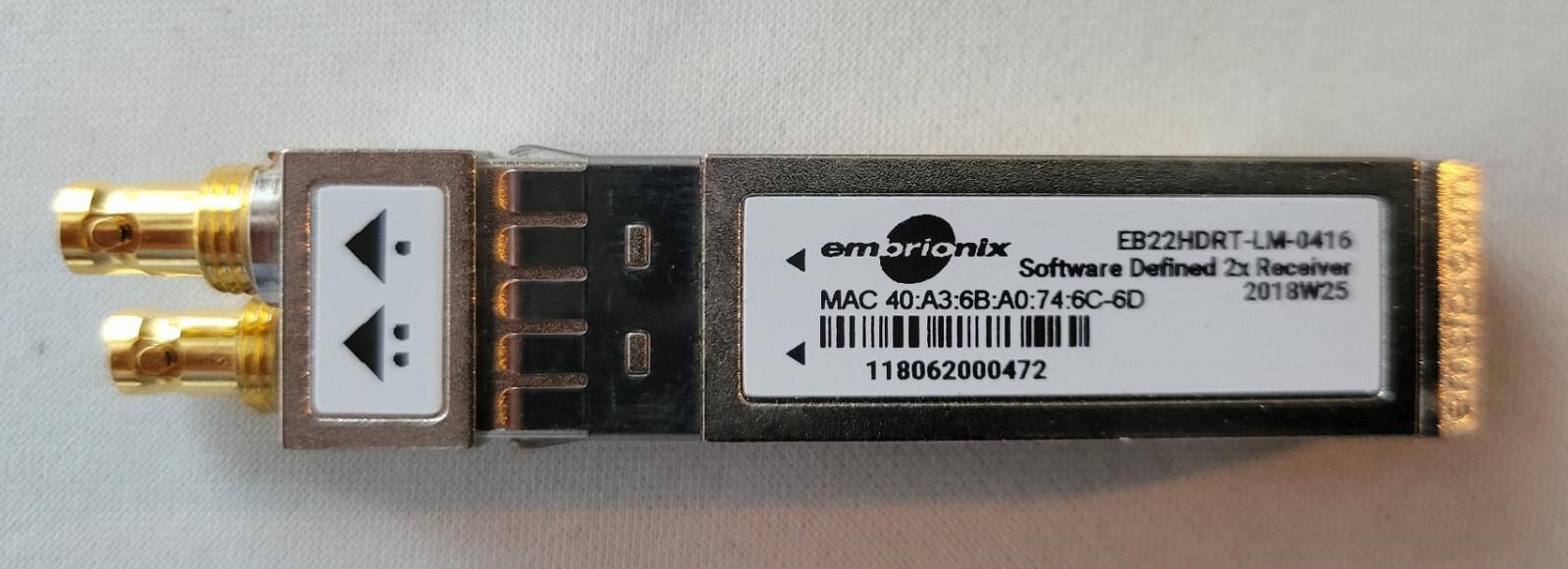 Embrionix EB22HDRT-LM-0416 IP 2022-1/2 to DVB/ASI De-Encapsulator