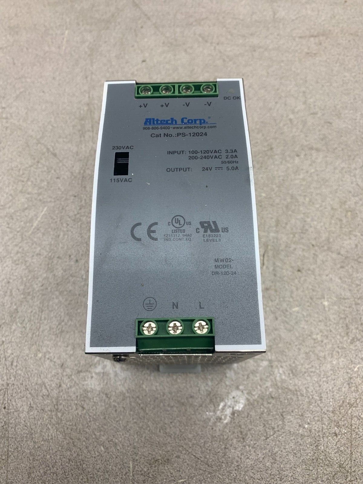 USED ALTECH CORP. POWER SUPPLY PS-12024