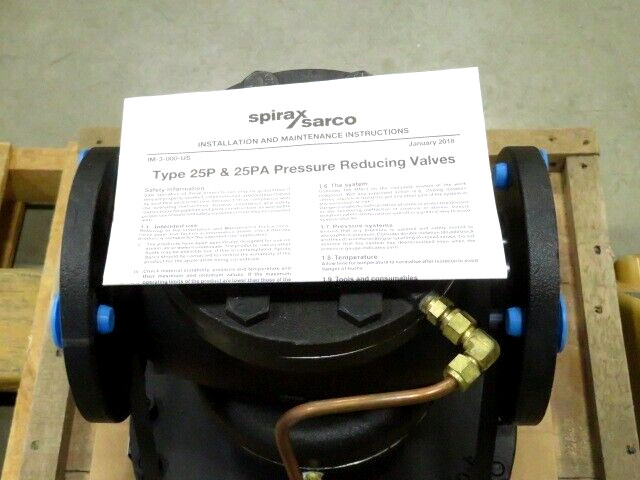 3″ Spirax Sarco #25P Main Valve CL125 Pilot Operated Regulator 54681 NEW 2020